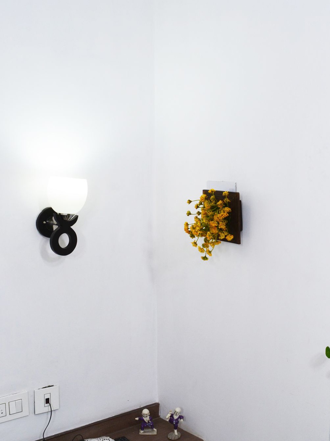 

fancy mart Yellow & Green Artificial Wall Stonecrop Plant Hanging Panel