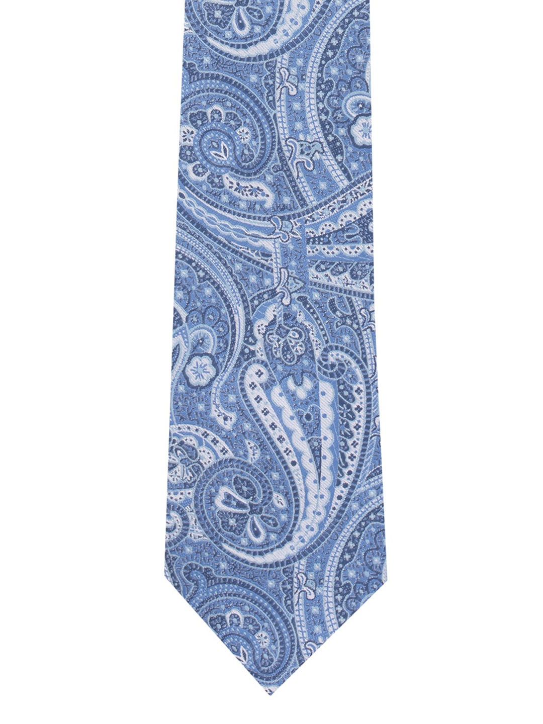 

The Tie Hub Blue & White Woven Design Skinny Tie