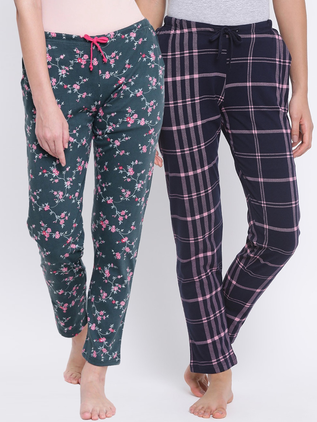 

Kanvin Women Pack Of 2 Lounge Pants, Teal