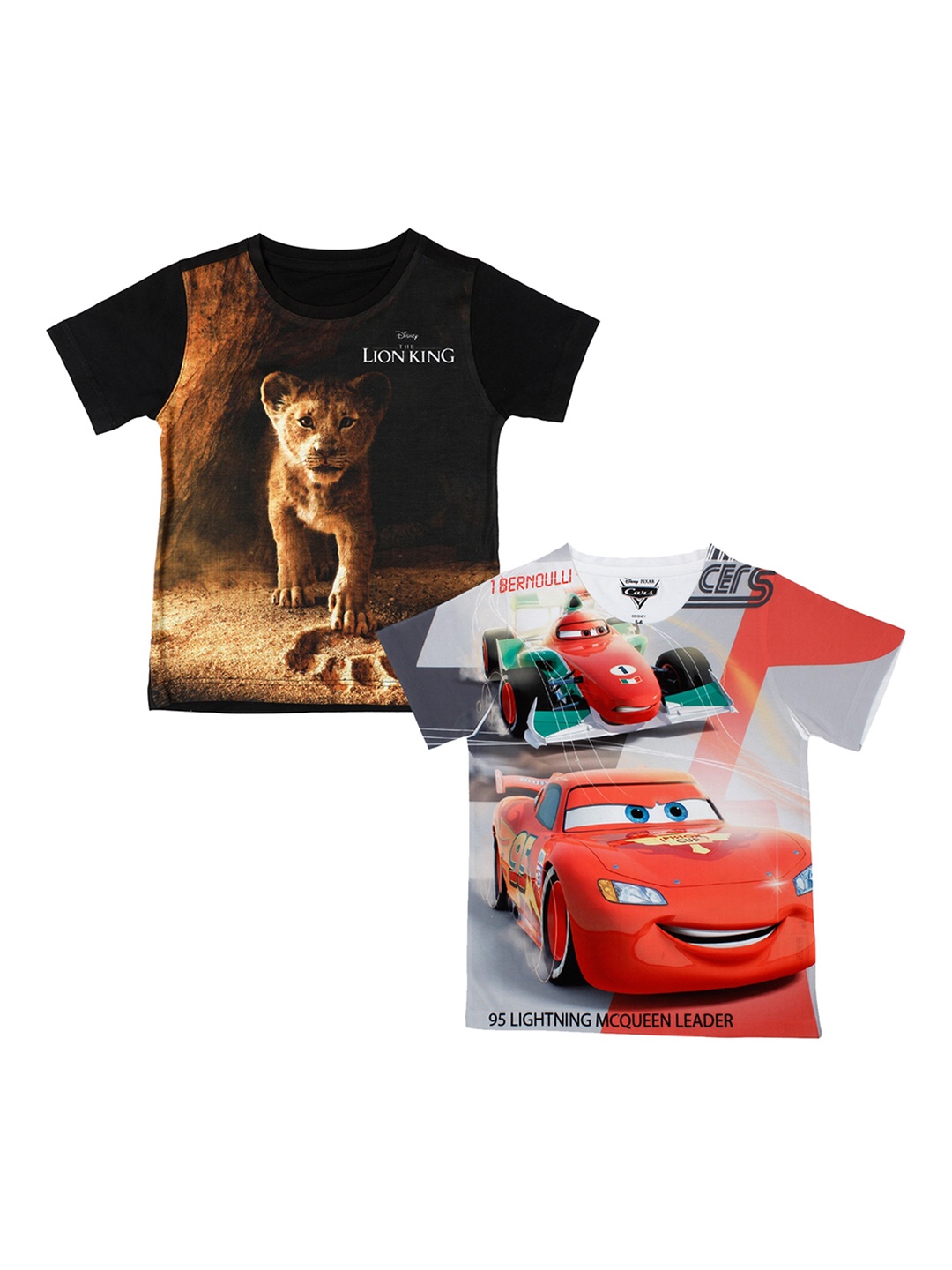 

Disney by Wear Your Mind Boys Black Printed Round Neck T-shirt
