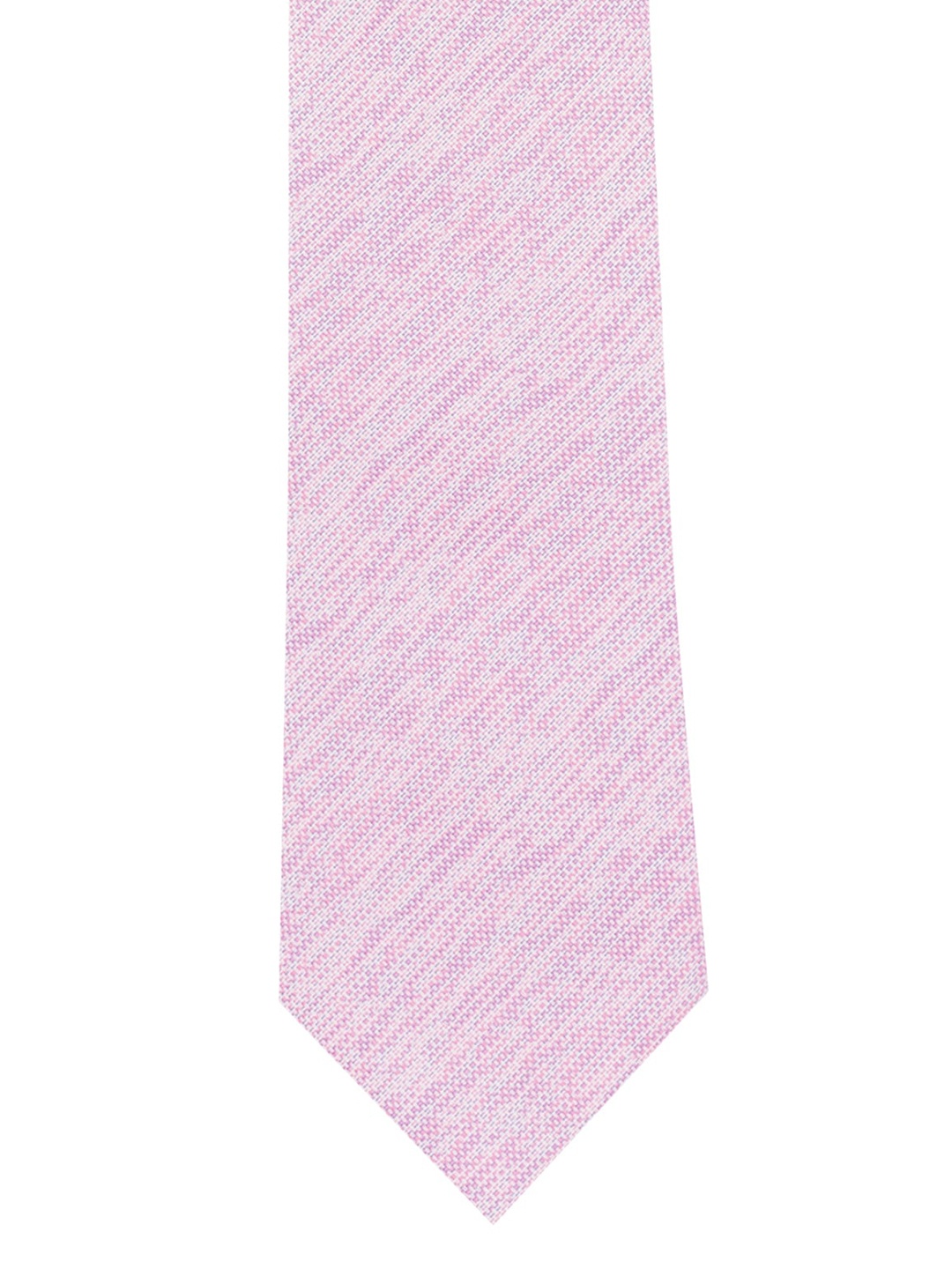 

The Tie Hub Pink & Off-White Woven Design Skinny Tie