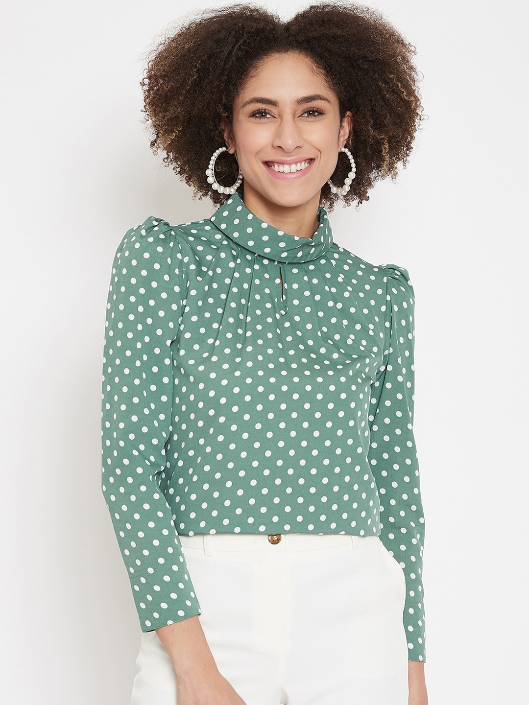 La Zoire Women Green Printed Top