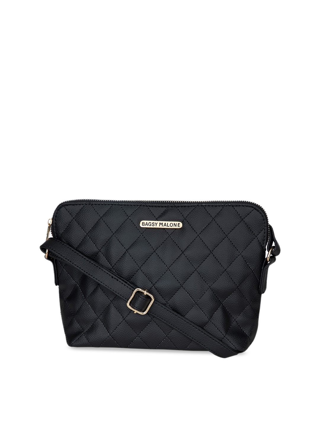 

Bagsy Malone Black Self Design Sling Bag