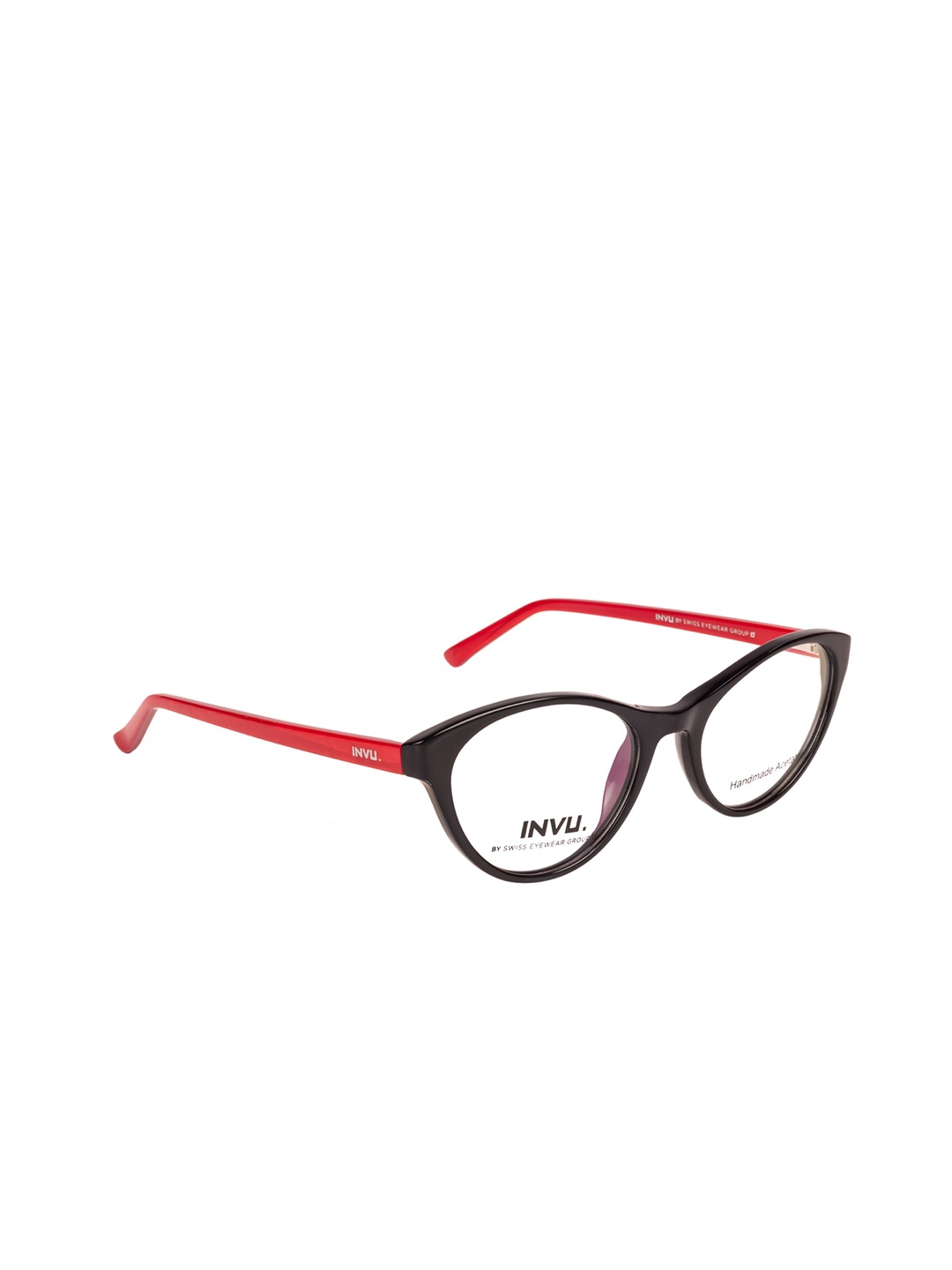 

INVU Women Black Solid Full Rim Cateye Frames