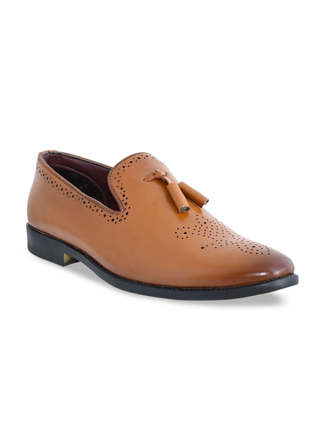 Carlton London Men Tan Brown Slip-Ons