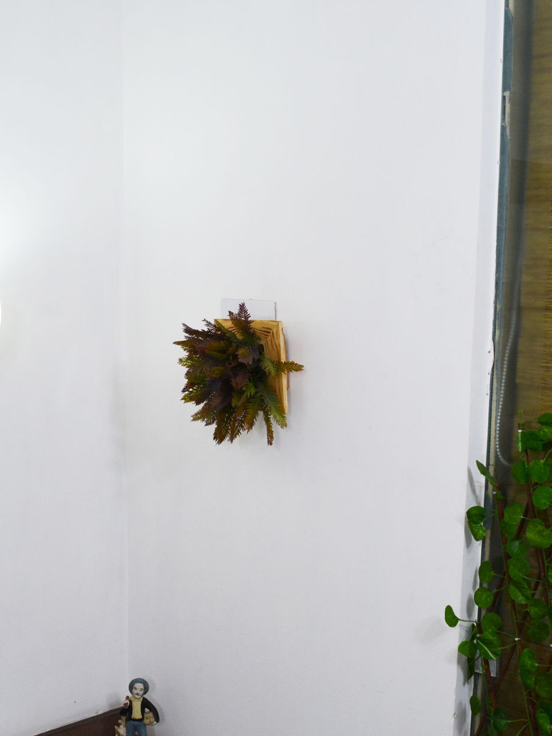 

fancy mart Maroon & Green Artificial Cypress Plant With Hanging Panel
