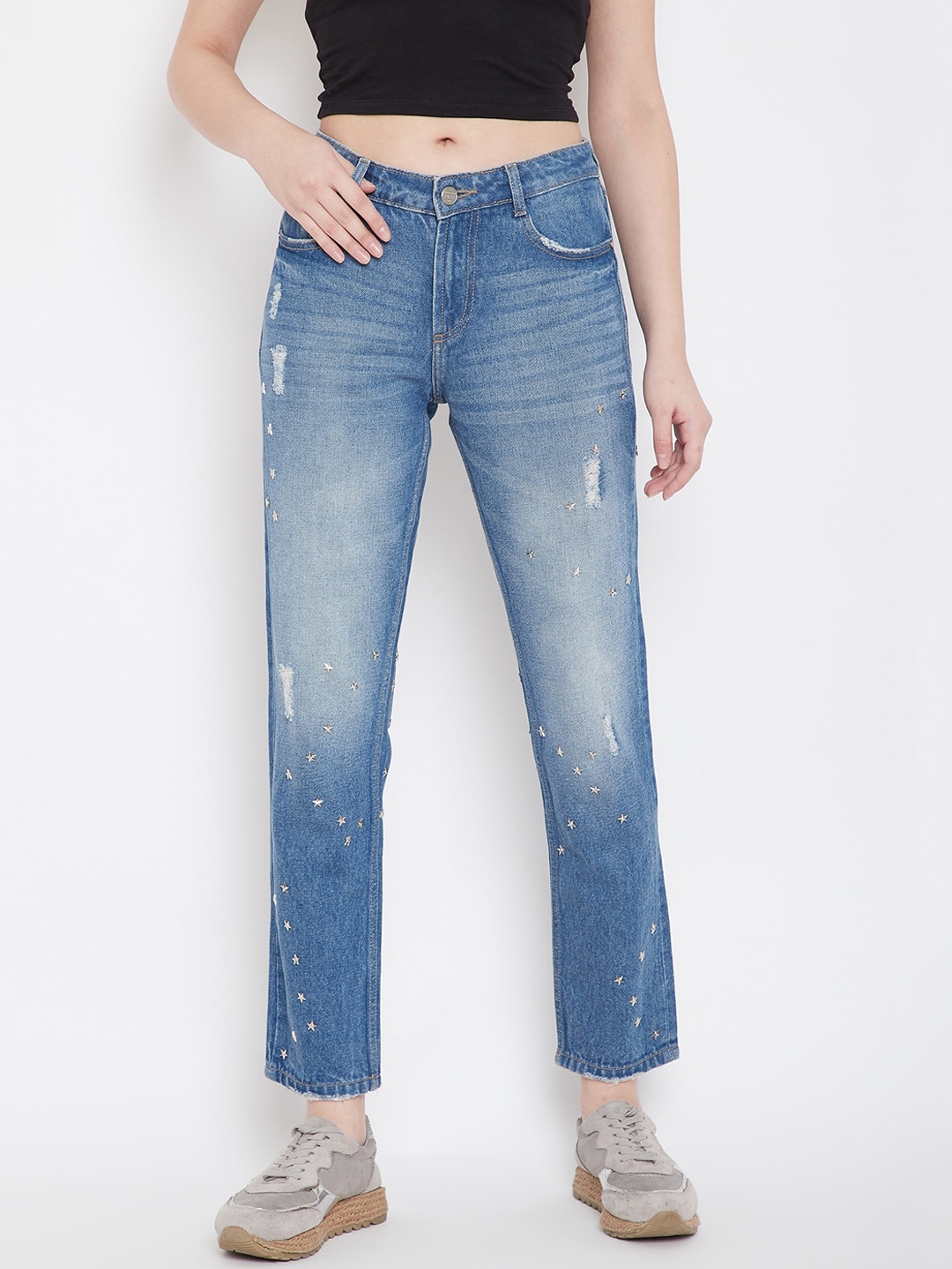 

Madame Women Blue Relaxed Fit Jeans