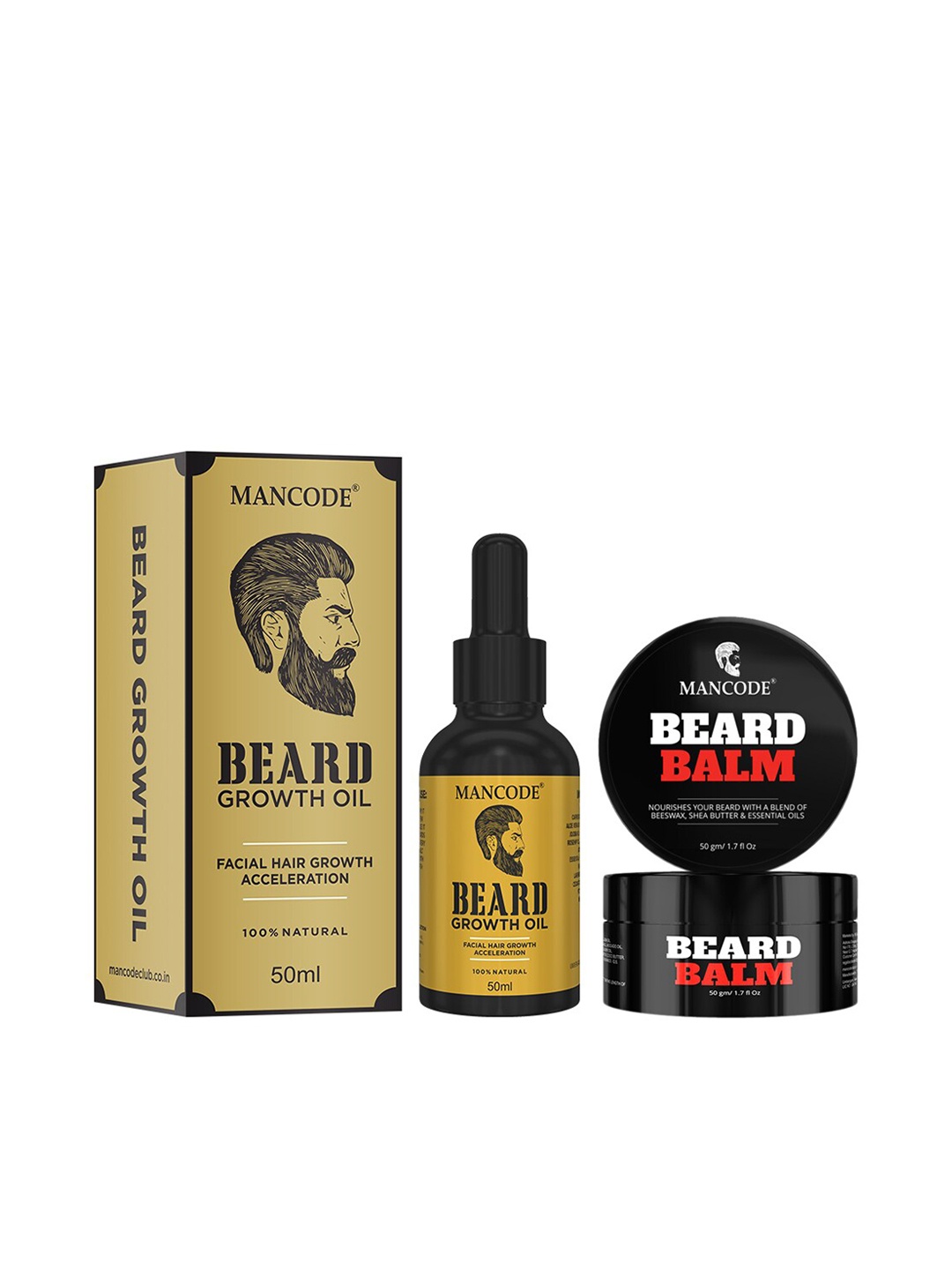 

MANCODE Beard Growth Oil & Beard Balm, Black
