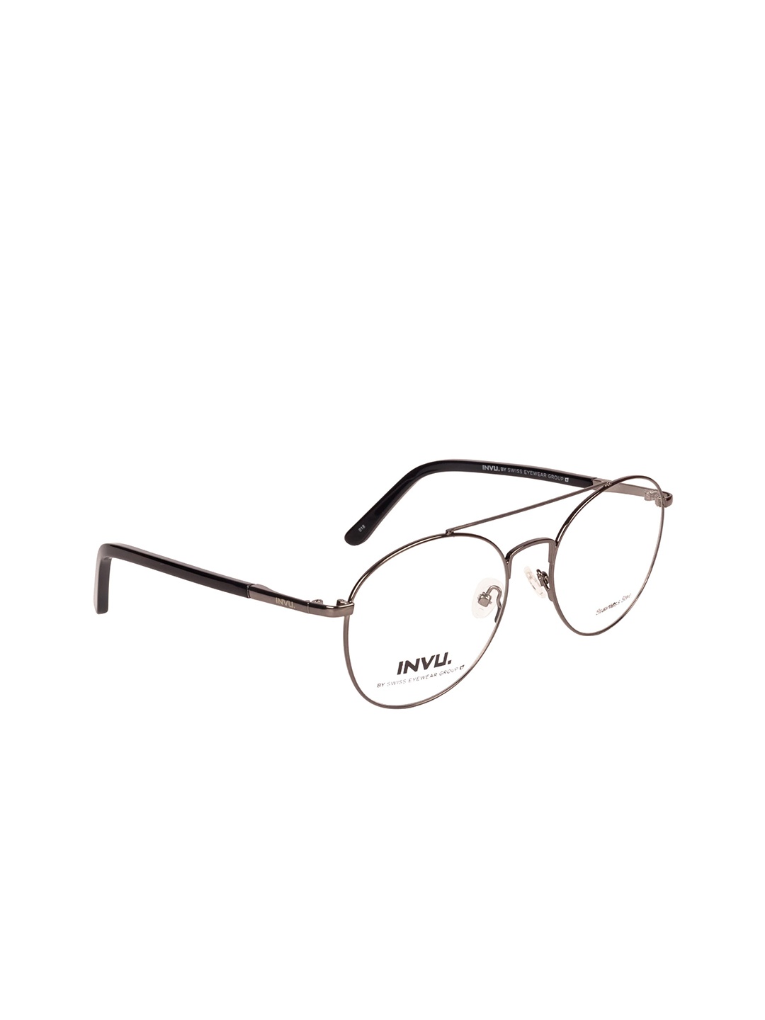 

INVU Men Brown Solid Full Rim Round Frames B3806B