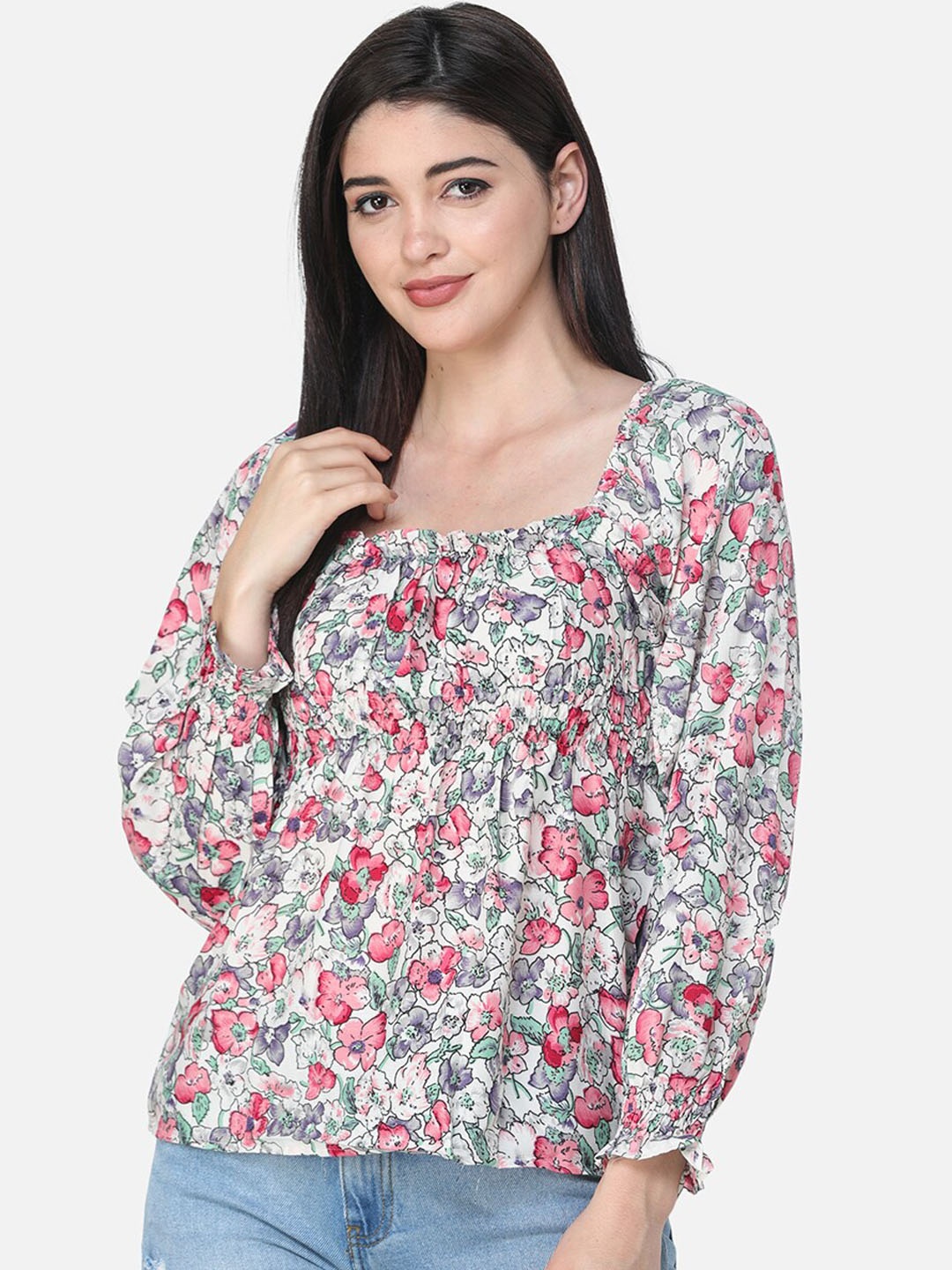 

SCORPIUS Women Multicoloured Printed Empire Top, Multi