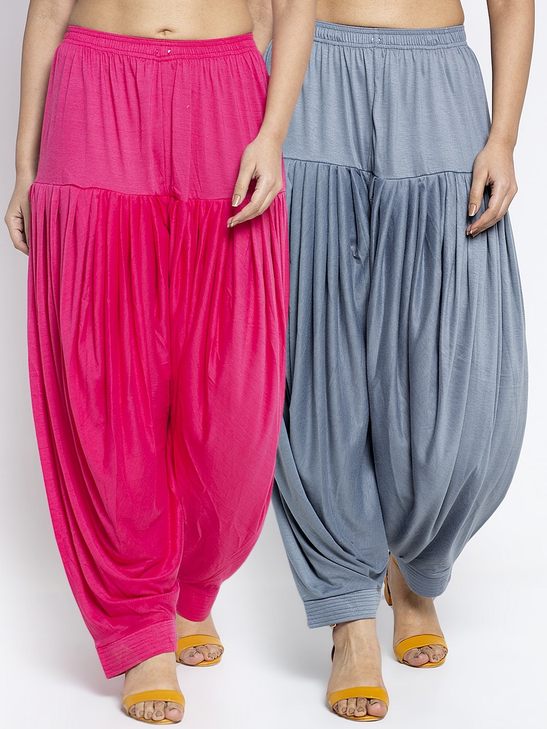 

GRACIT Women Pack Of 2 Solid Patialas, Grey