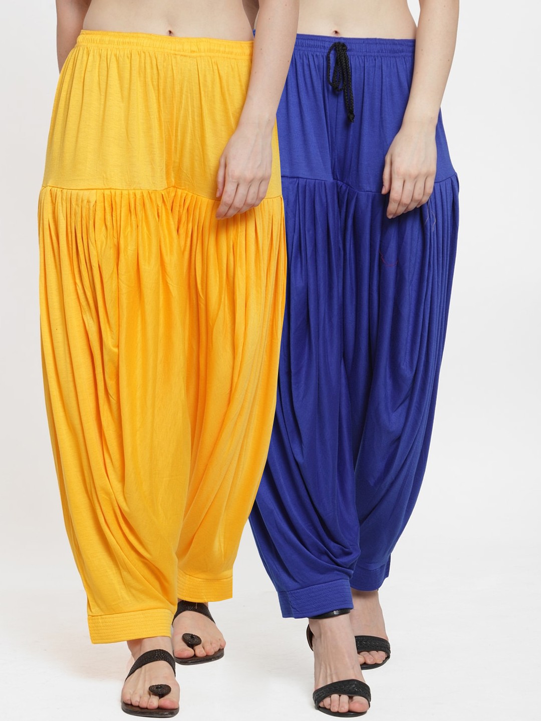 

GRACIT Women Pack Of 2 Solid Loose-Fit Patialas, Blue