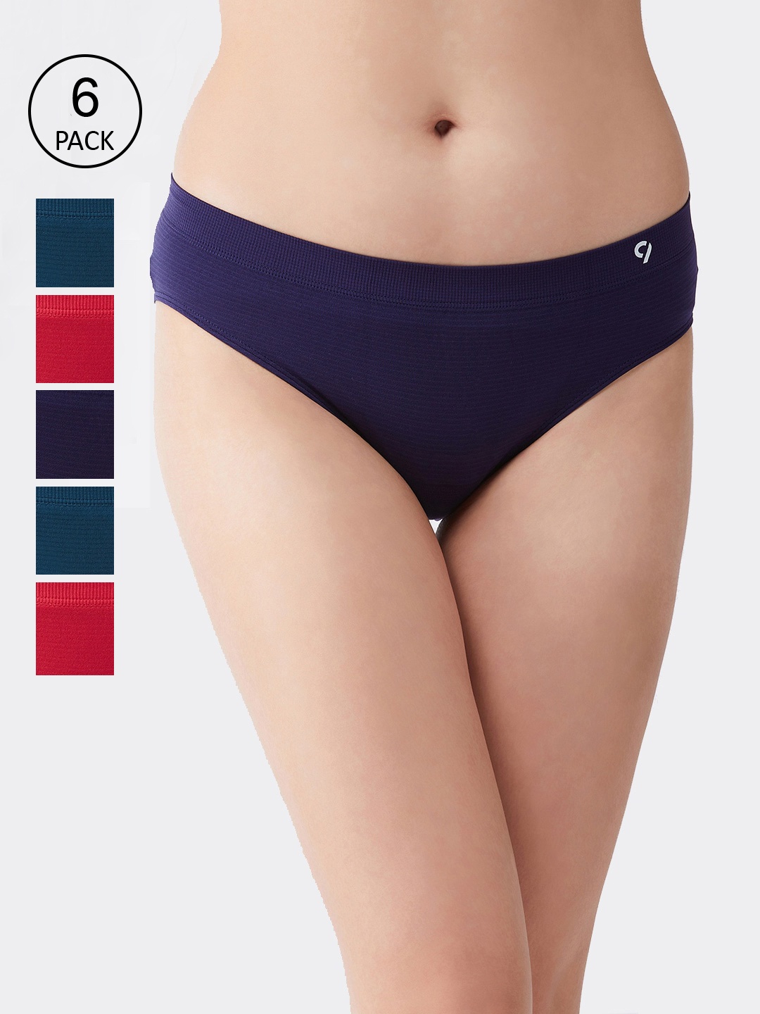 C9 AIRWEAR Women Pack of 6 Assorted Briefs P1176_2Red_2, Multi