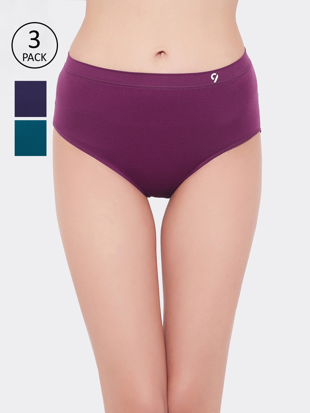 

C9 AIRWEAR Women Seamless Pack Of 3 Assorted Basic Briefs