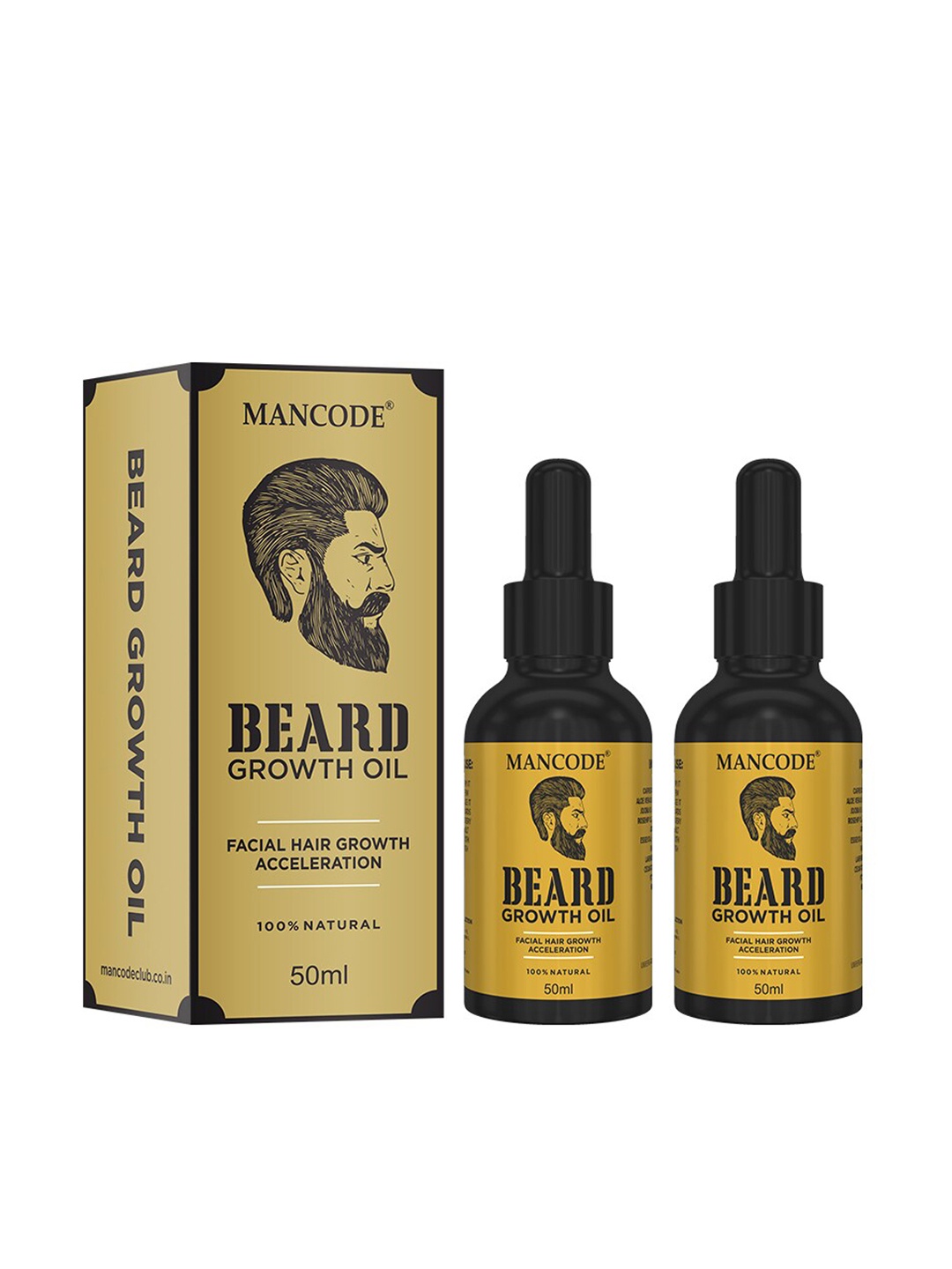 

MANCODE Pack Of 2 Advanced Beard Growth Oil100ml, Black
