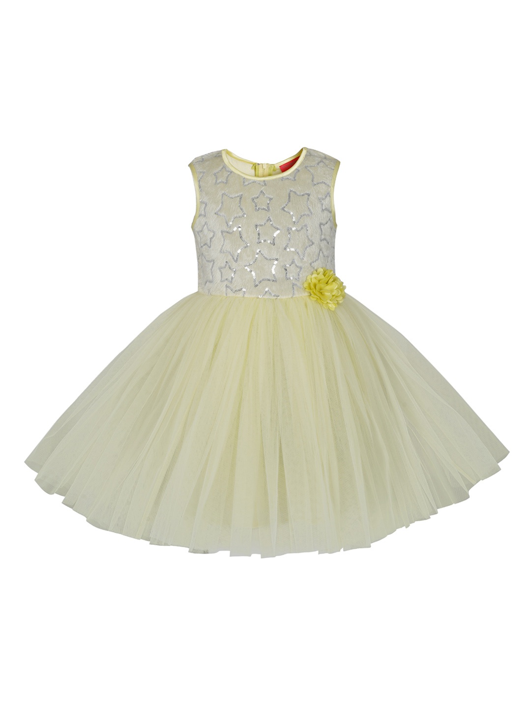 

Toy Balloon kids Girls Yellow Embellished Fit and Flare Dress