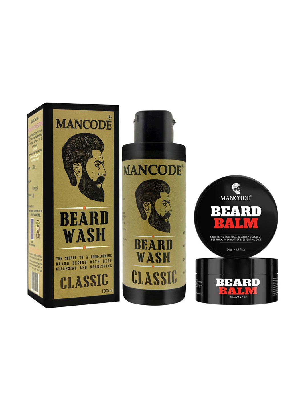 

MANCODE Beard Wash & Beard Balm, Black