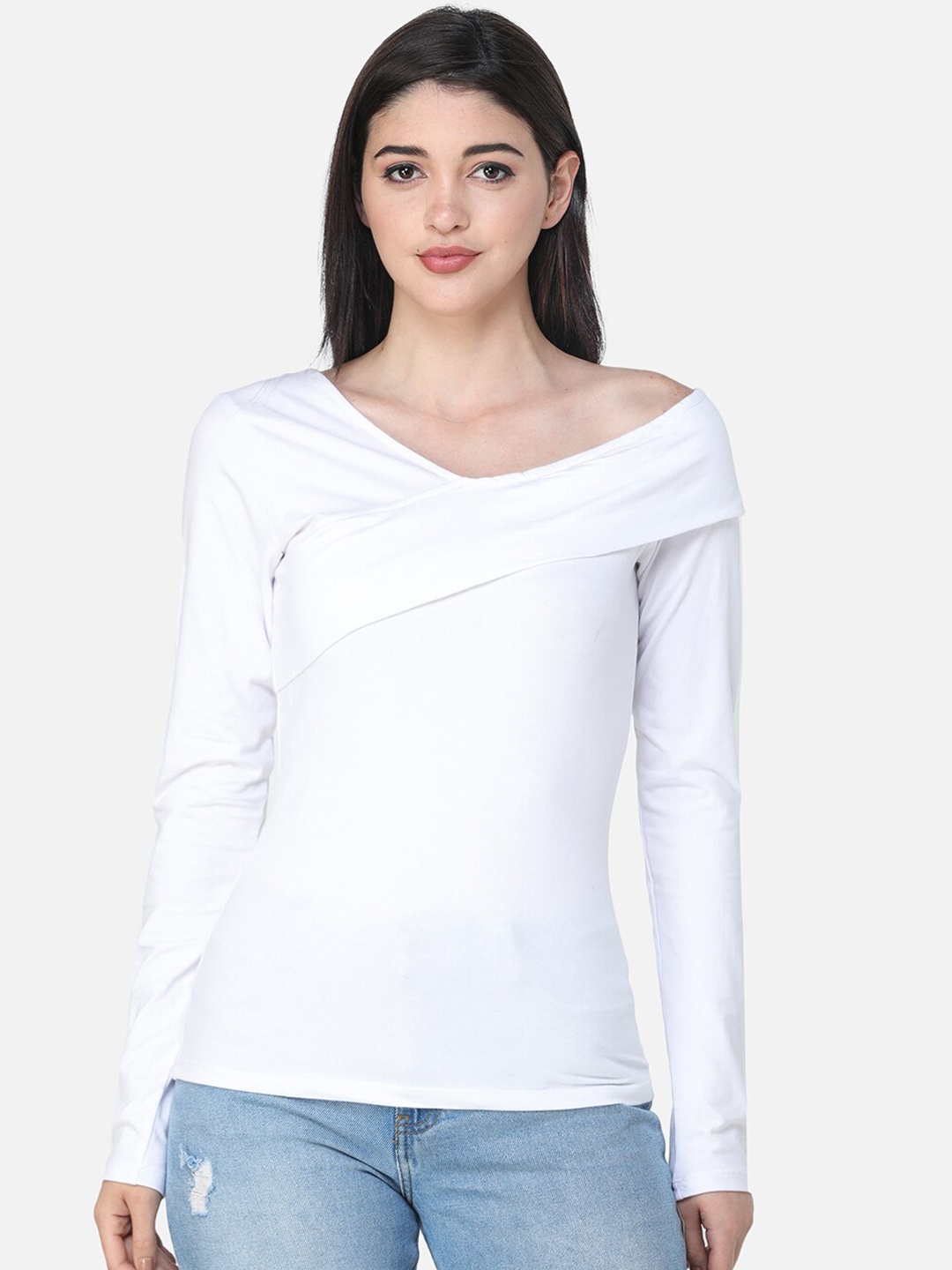 

SCORPIUS Women White Solid Top