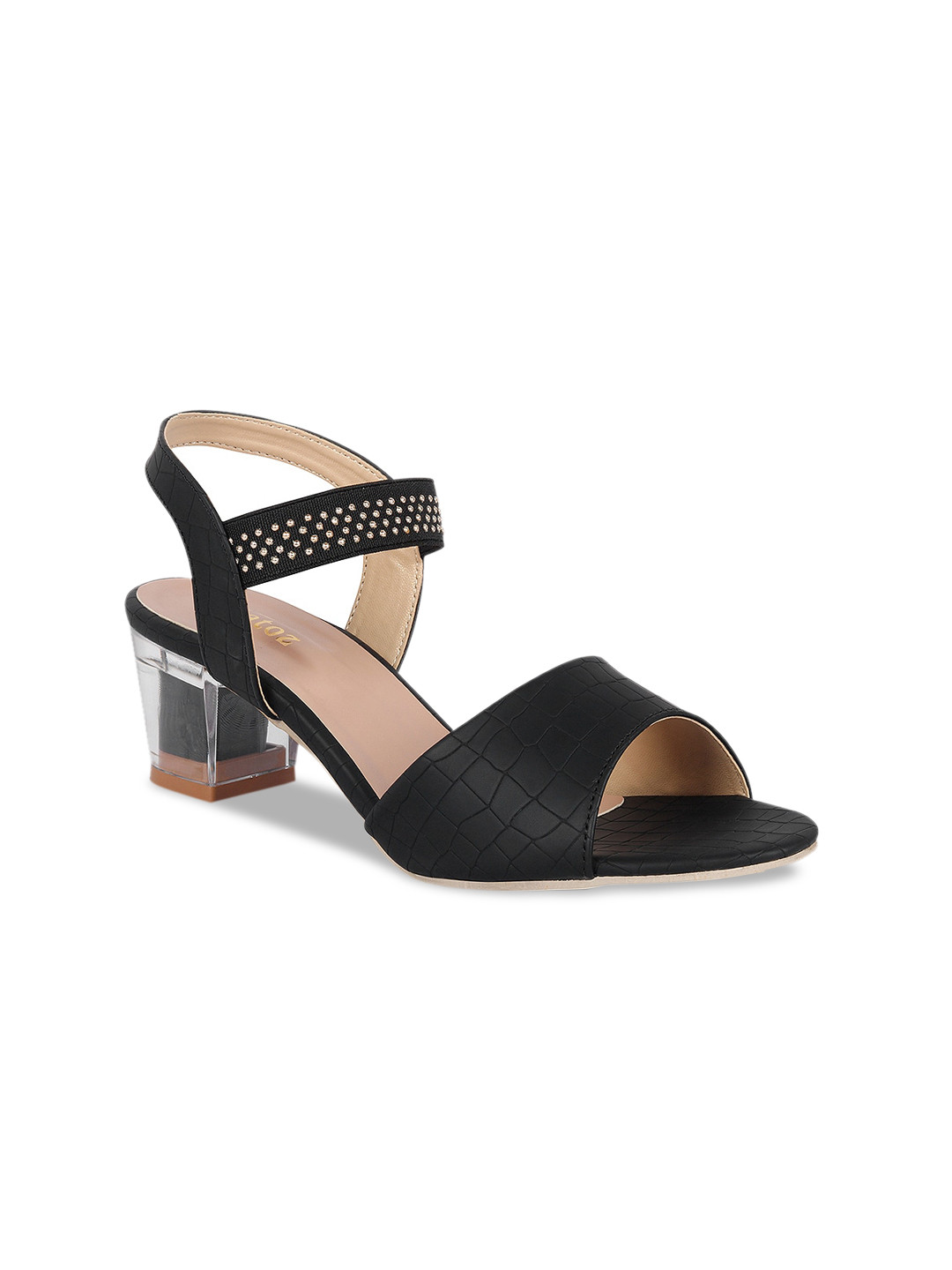 

ZAPATOZ Women Black Textured Heels