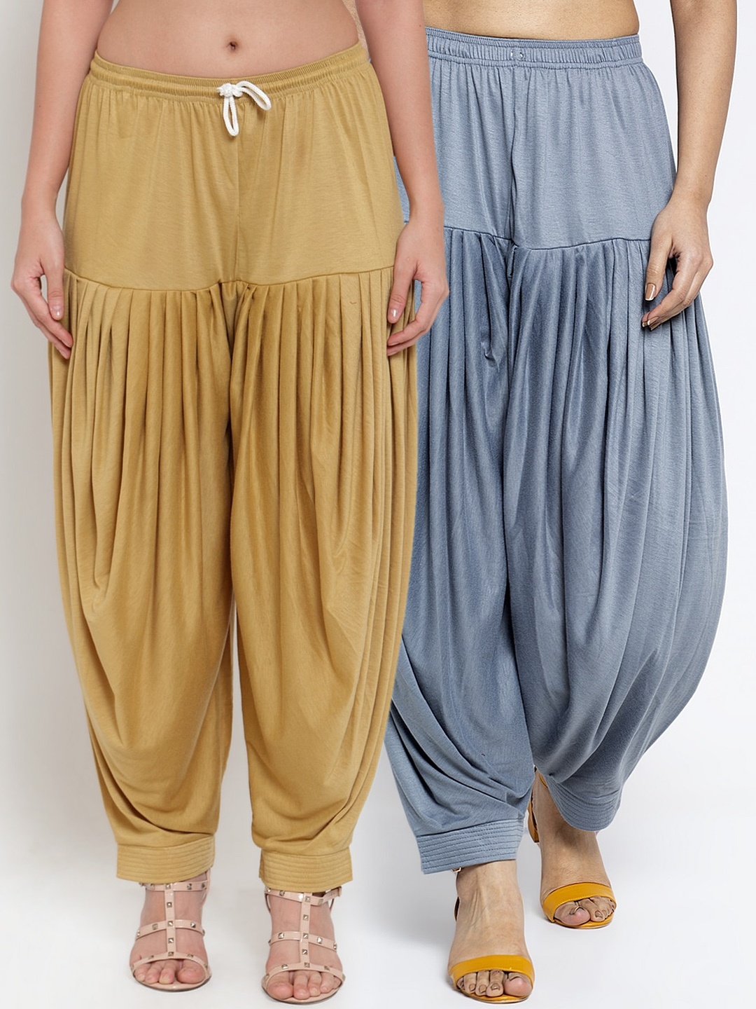 

GRACIT Women Pack Of 2 Solid Loose Fit Patialas, Grey