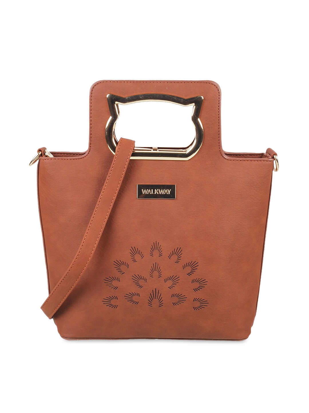 

WALKWAY by Metro Brown Textured Handheld Bag
