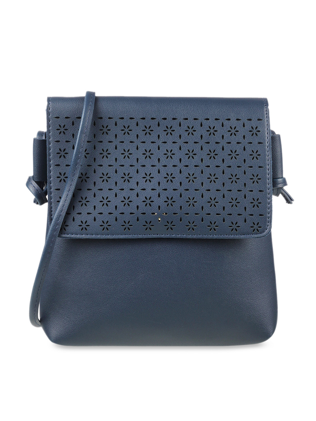 

WALKWAY by Metro Navy Blue Textured Sling Bag