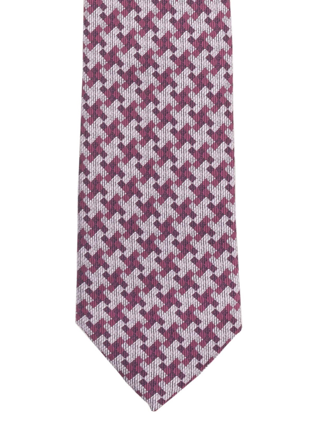

The Tie Hub Purple & Beige Woven Design Broad Tie