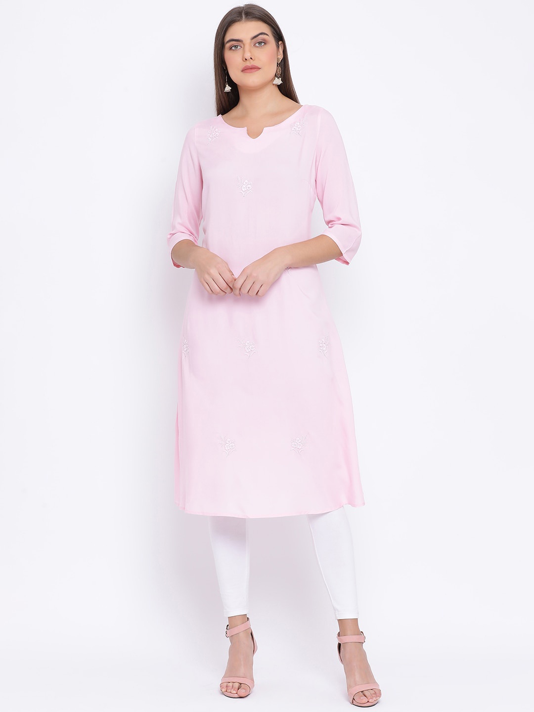 

Oxolloxo Women Pink Solid Tunic
