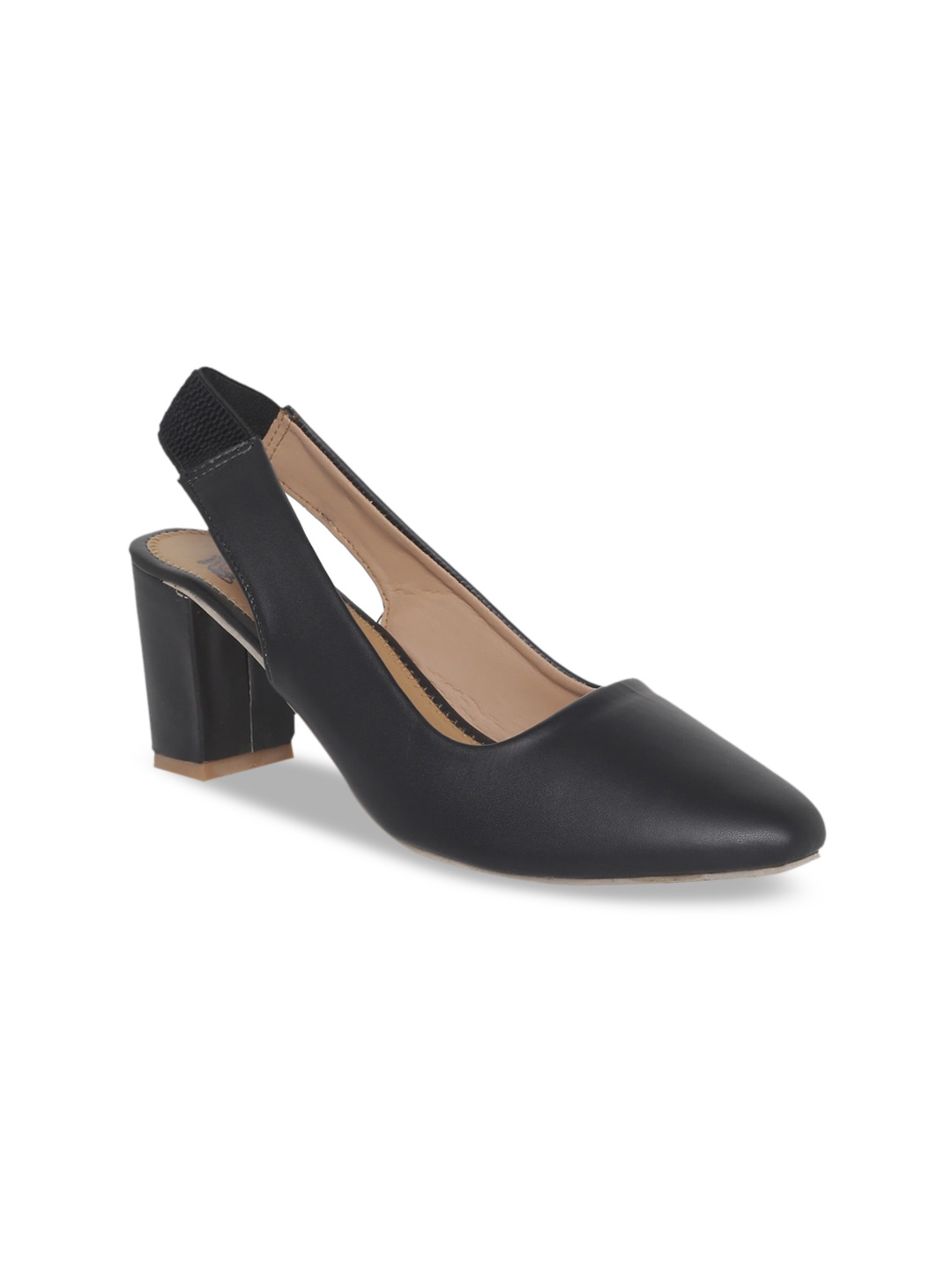 

Padvesh Women Black Solid Pumps