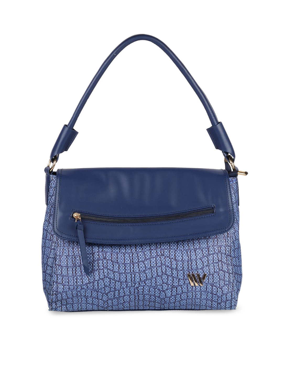 

WALKWAY by Metro Navy Blue Textured Handheld Bag