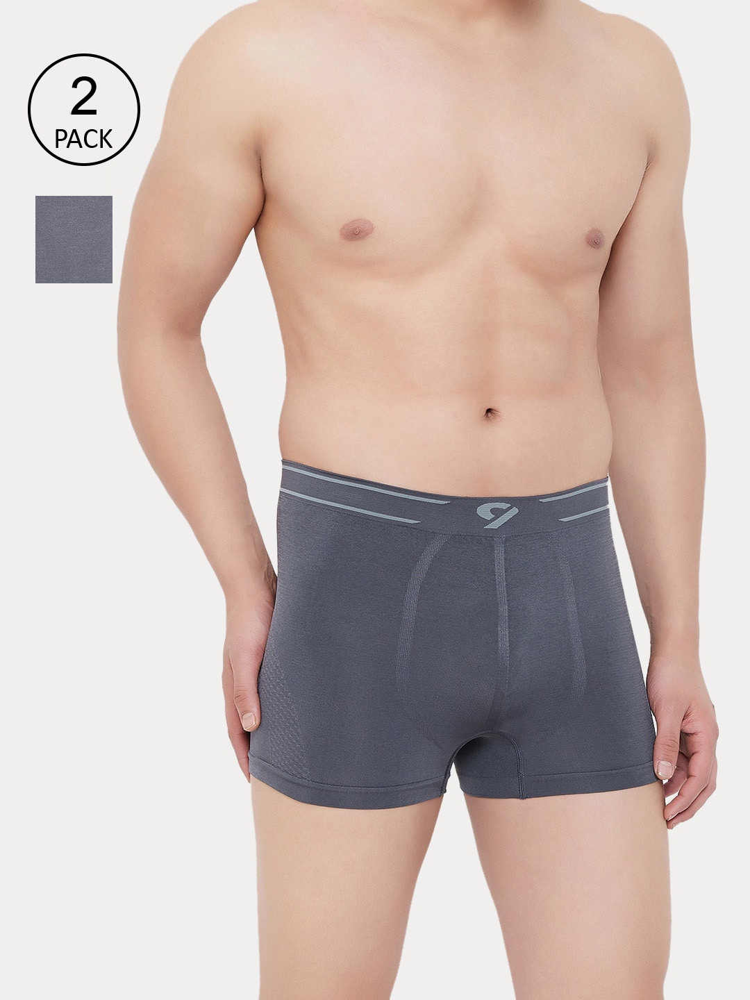 

C9 AIRWEAR Men Pack of 2 Assorted Trunks P604LightGrey_P602