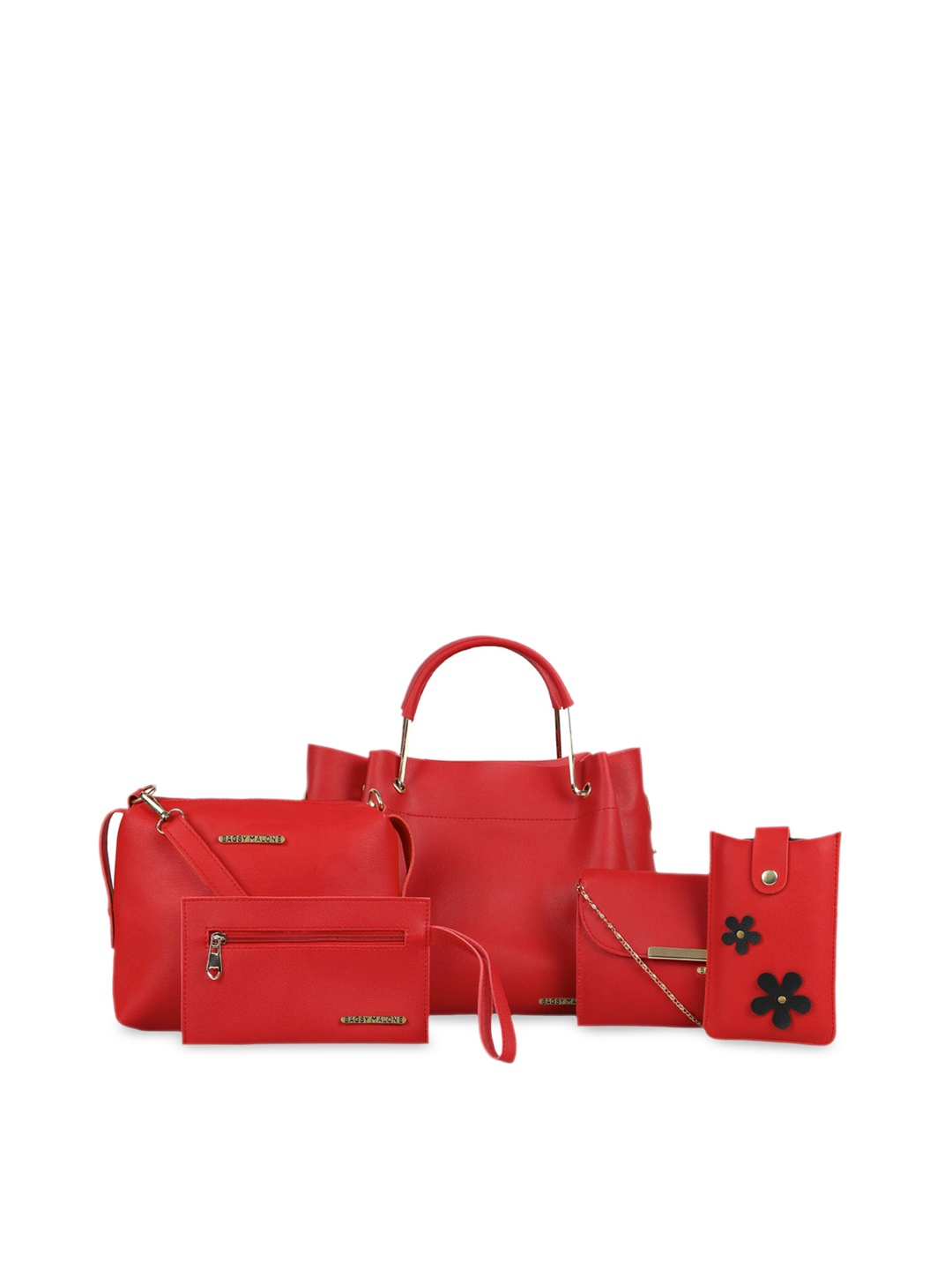 Bagsy Malone Red Solid Handheld Bag