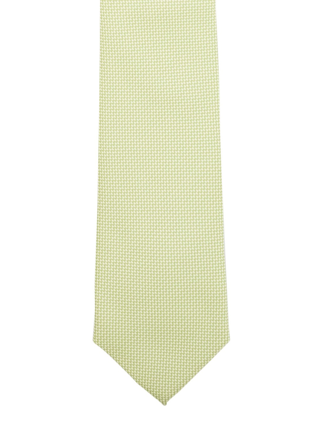 

The Tie Hub Green & Yellow Woven Design Broad Tie