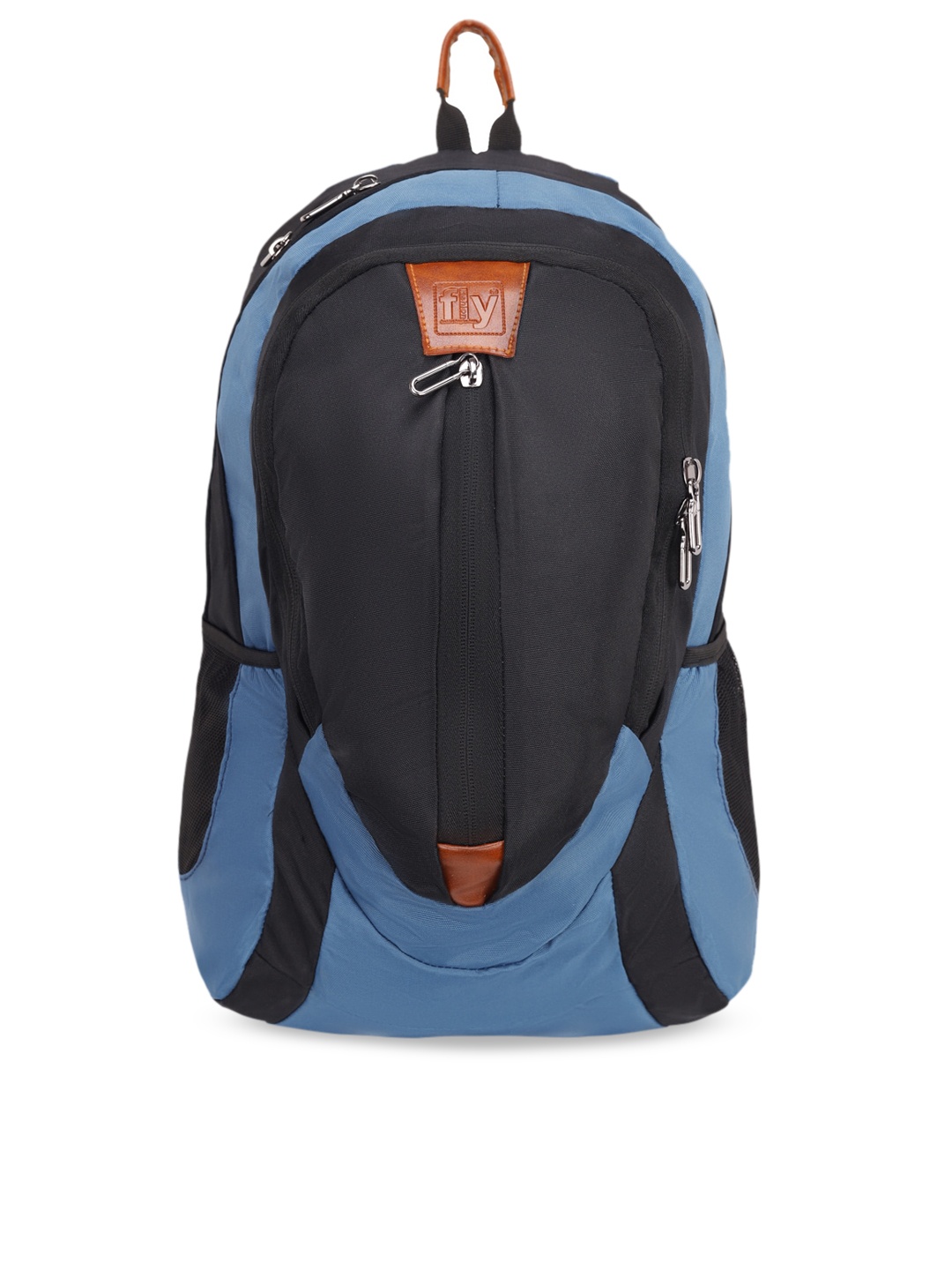 

Fly Fashion Unisex Black & Blue Brand Logo Backpack