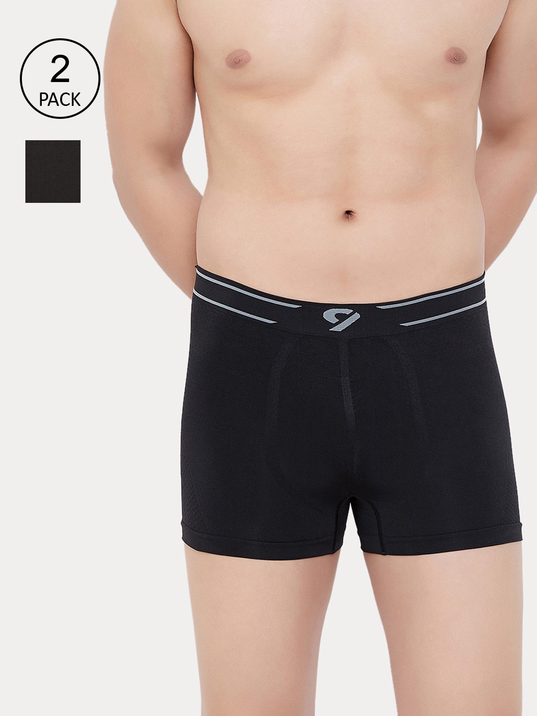

C9 AIRWEAR Men Pack of 2 Assorted Trunks P604JetBlack_P601