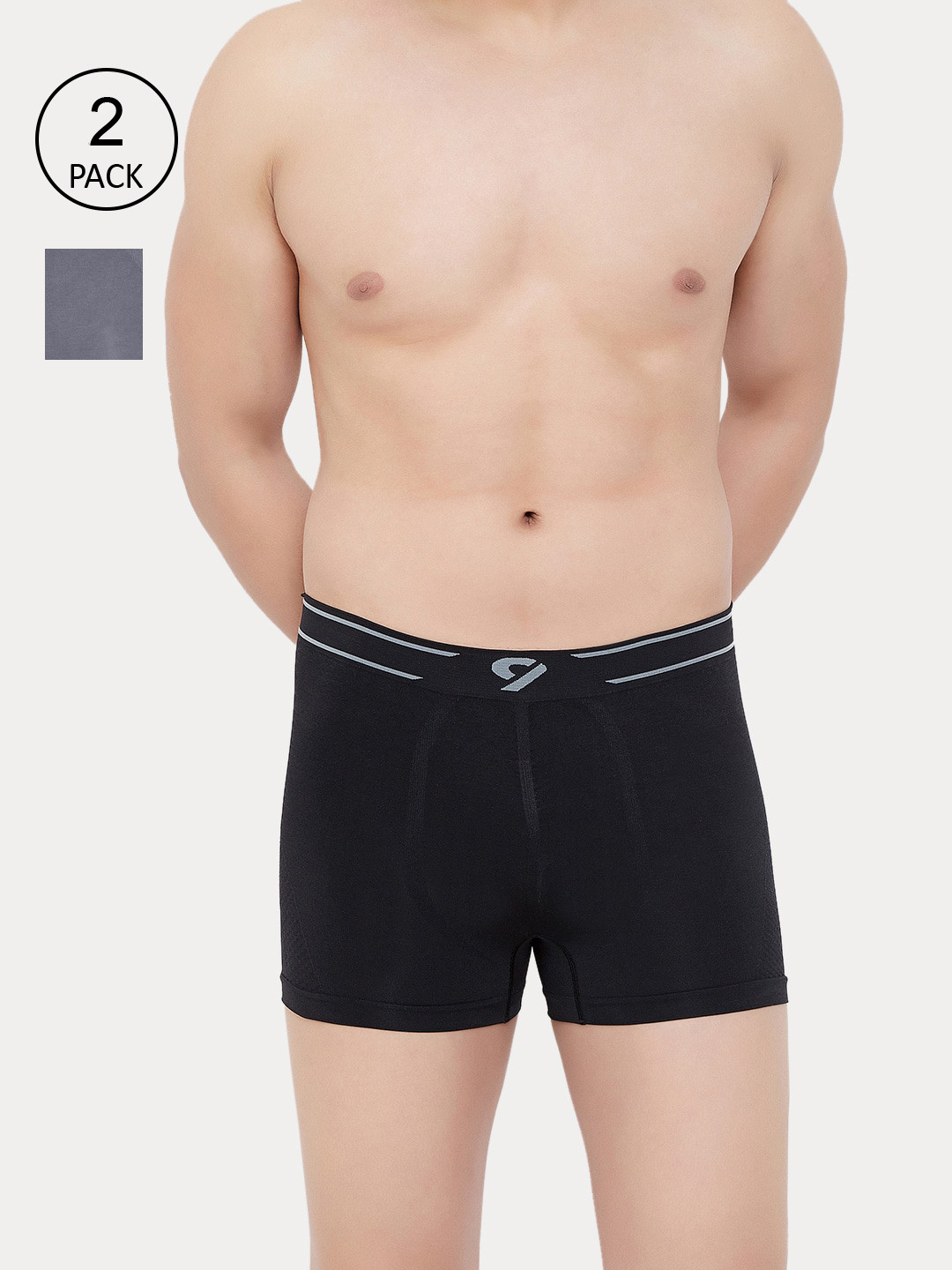 

C9 AIRWEAR Men Pack of 2 Assorted Trunks P604LightGrey_P601