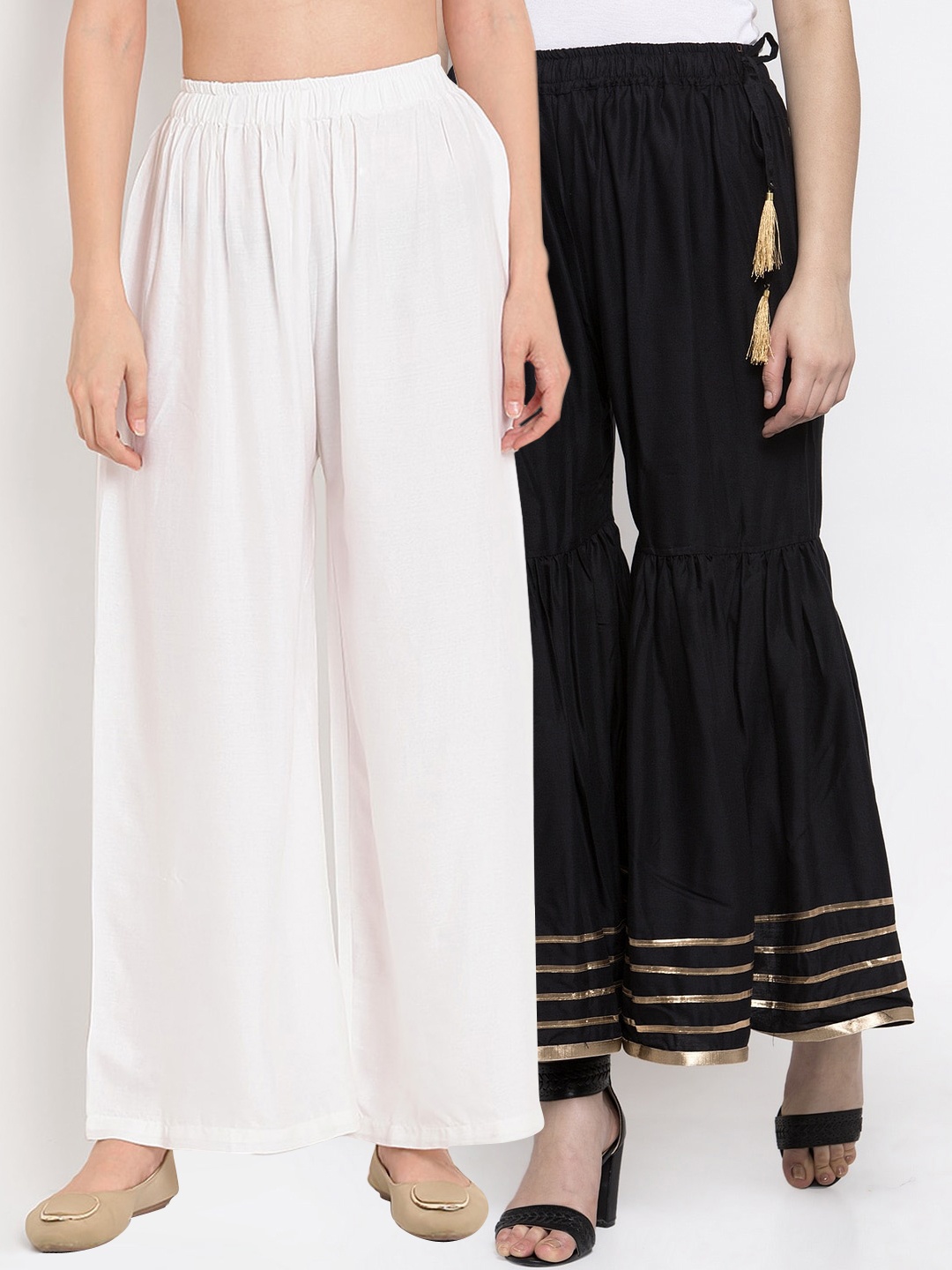 

TAG 7 Women White Hem Design, Black