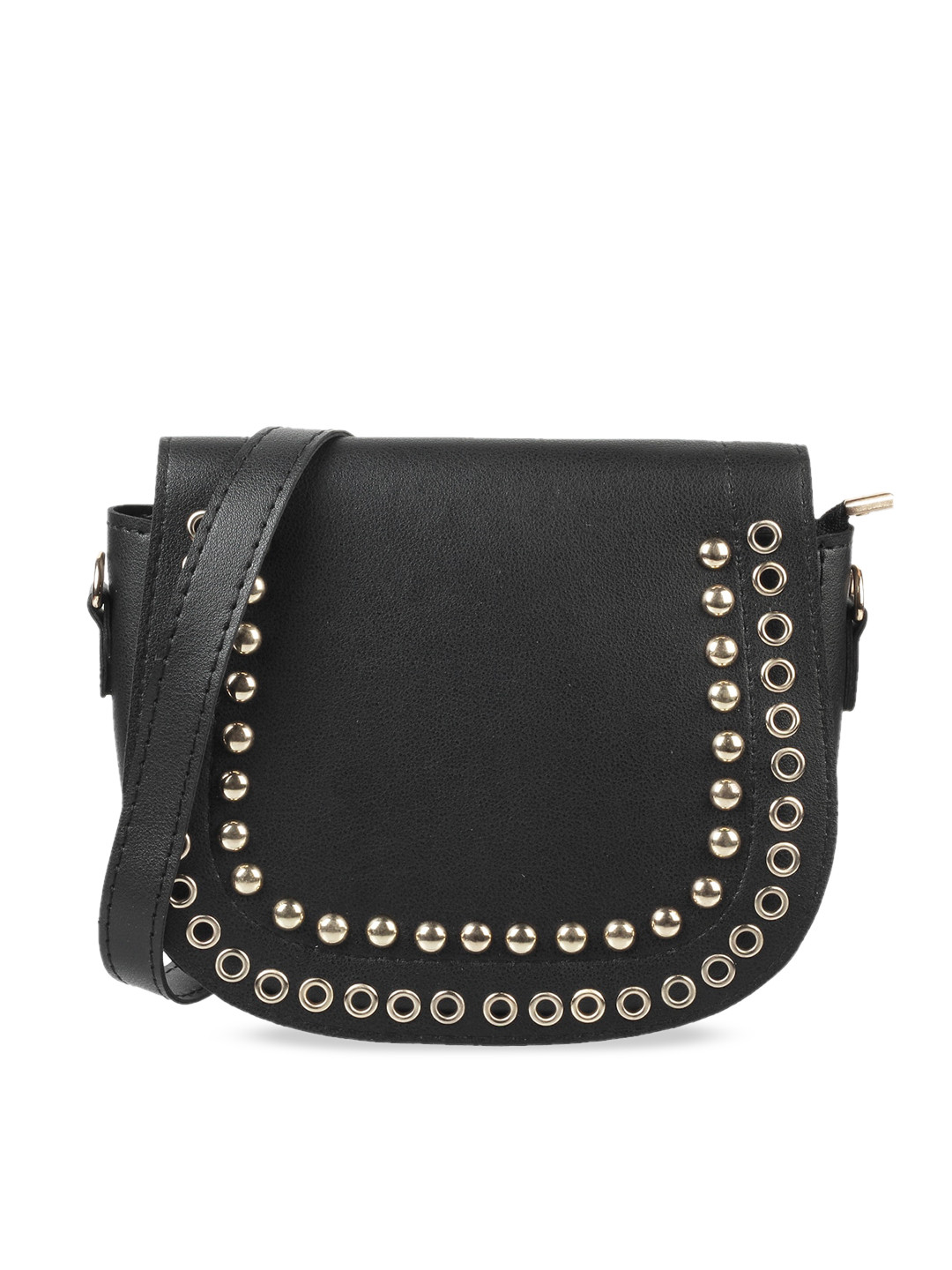 

WALKWAY by Metro Black Embellished Sling Bag