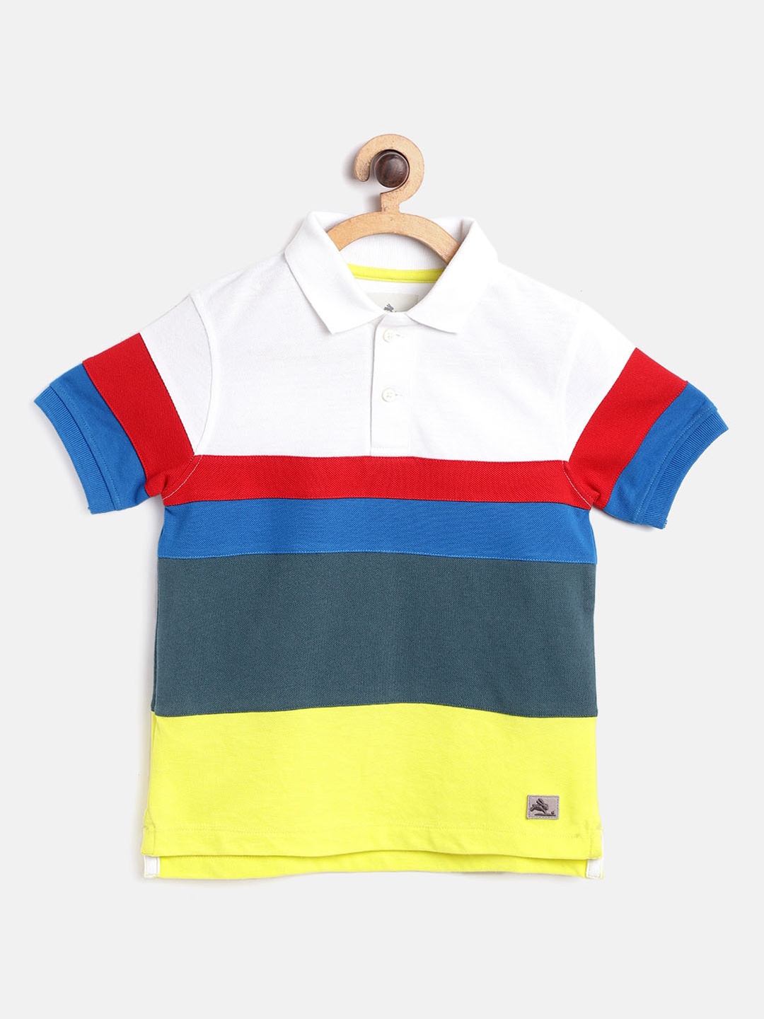 

Cherry Crumble Boys Red Striped Polo Collar T-shirt