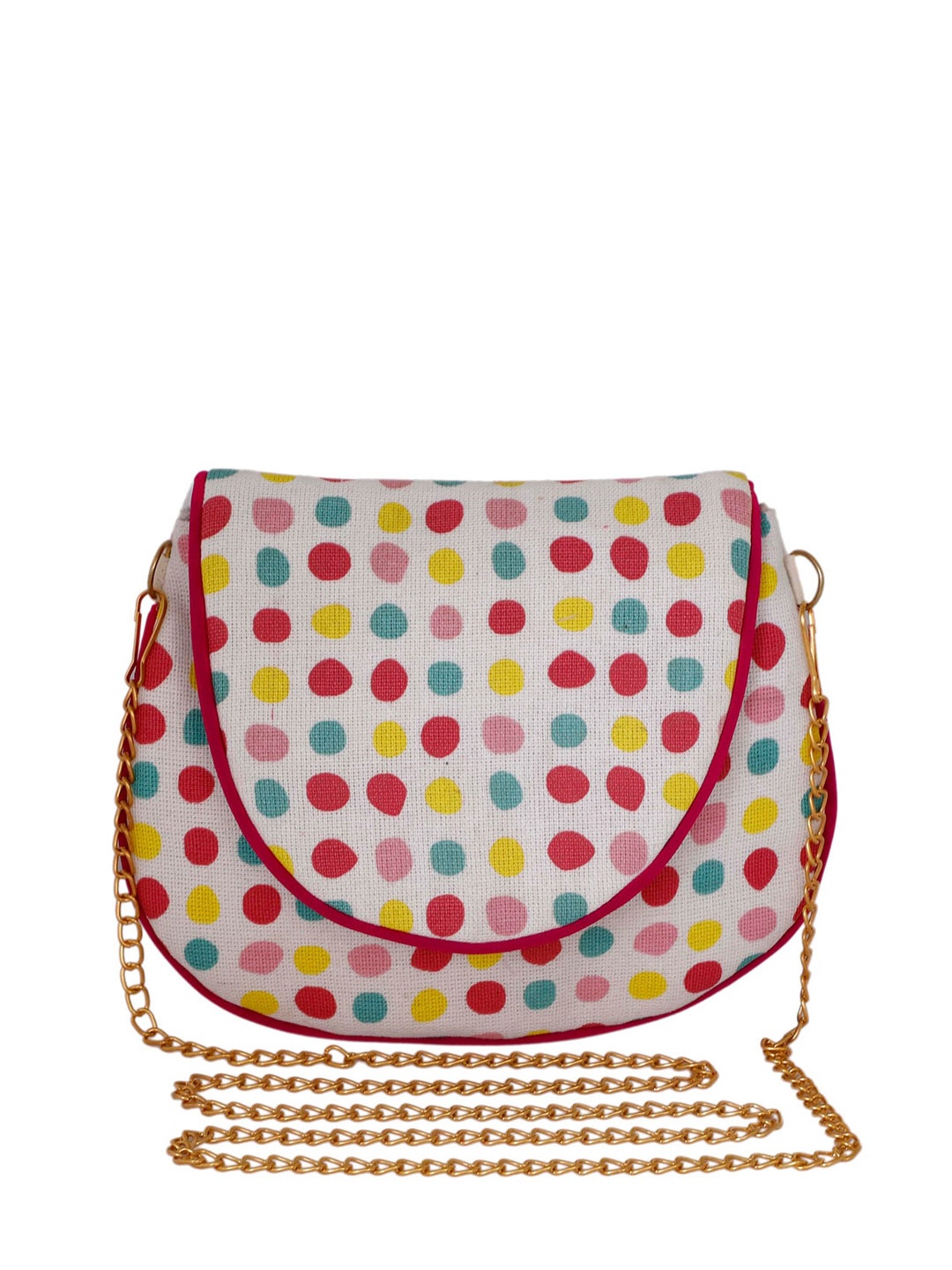 

REZZY White & Pink Printed Clutch
