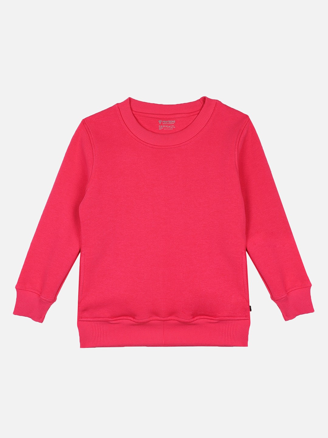 

PROTEENS Girls Pink Solid Sweatshirt