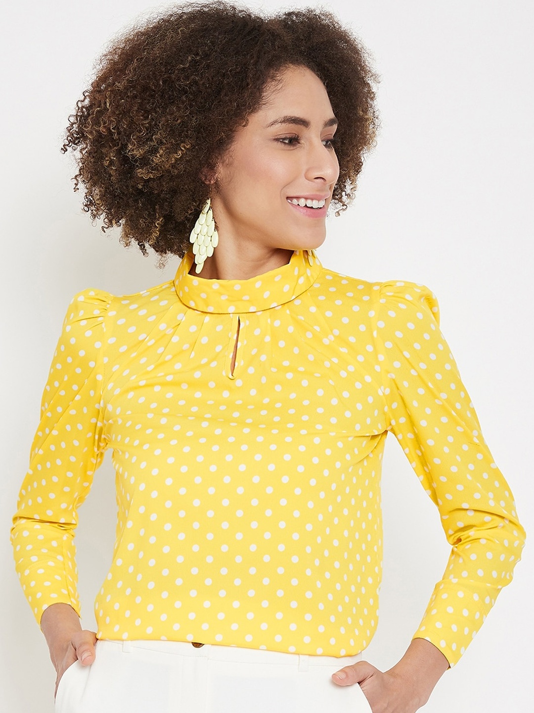 La Zoire Women Yellow Printed Top