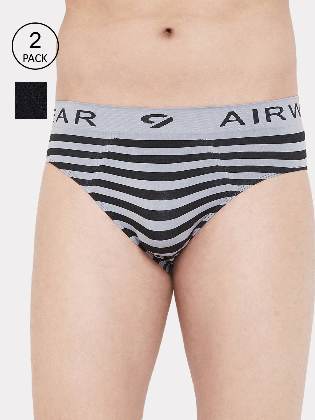 

C9 AIRWEAR Men Seamless Pack of 2 Assorted Basic Briefs