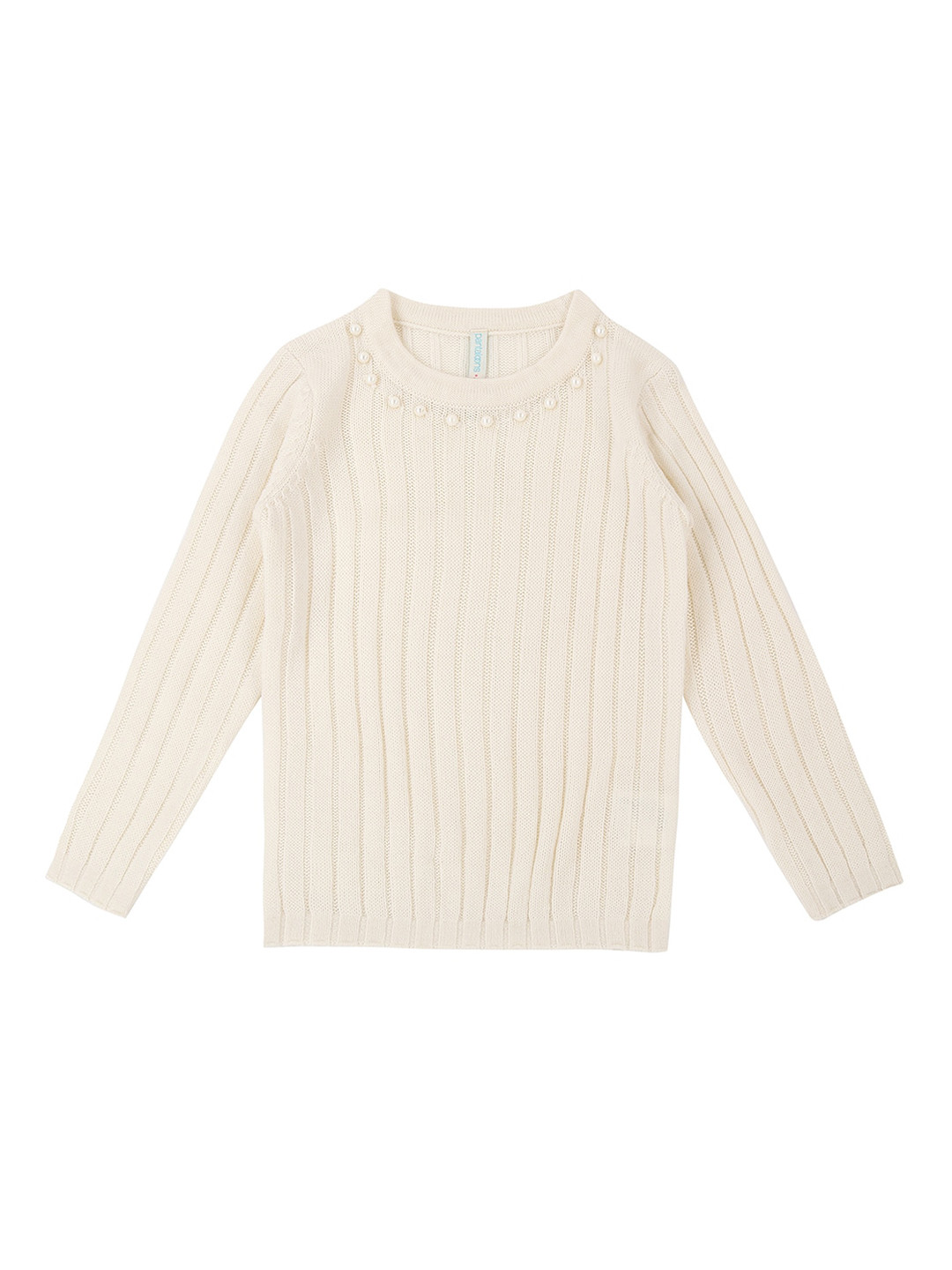 

Pantaloons Junior Girls White Self Design Pullover Sweater