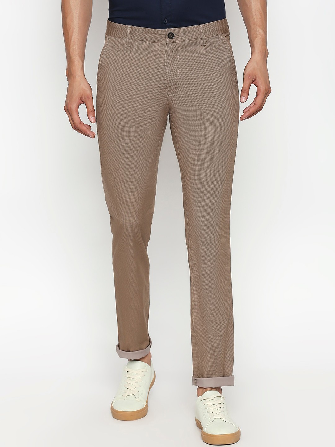 

BYFORD by Pantaloons Men Tan Slim Fit Solid Regular Trousers