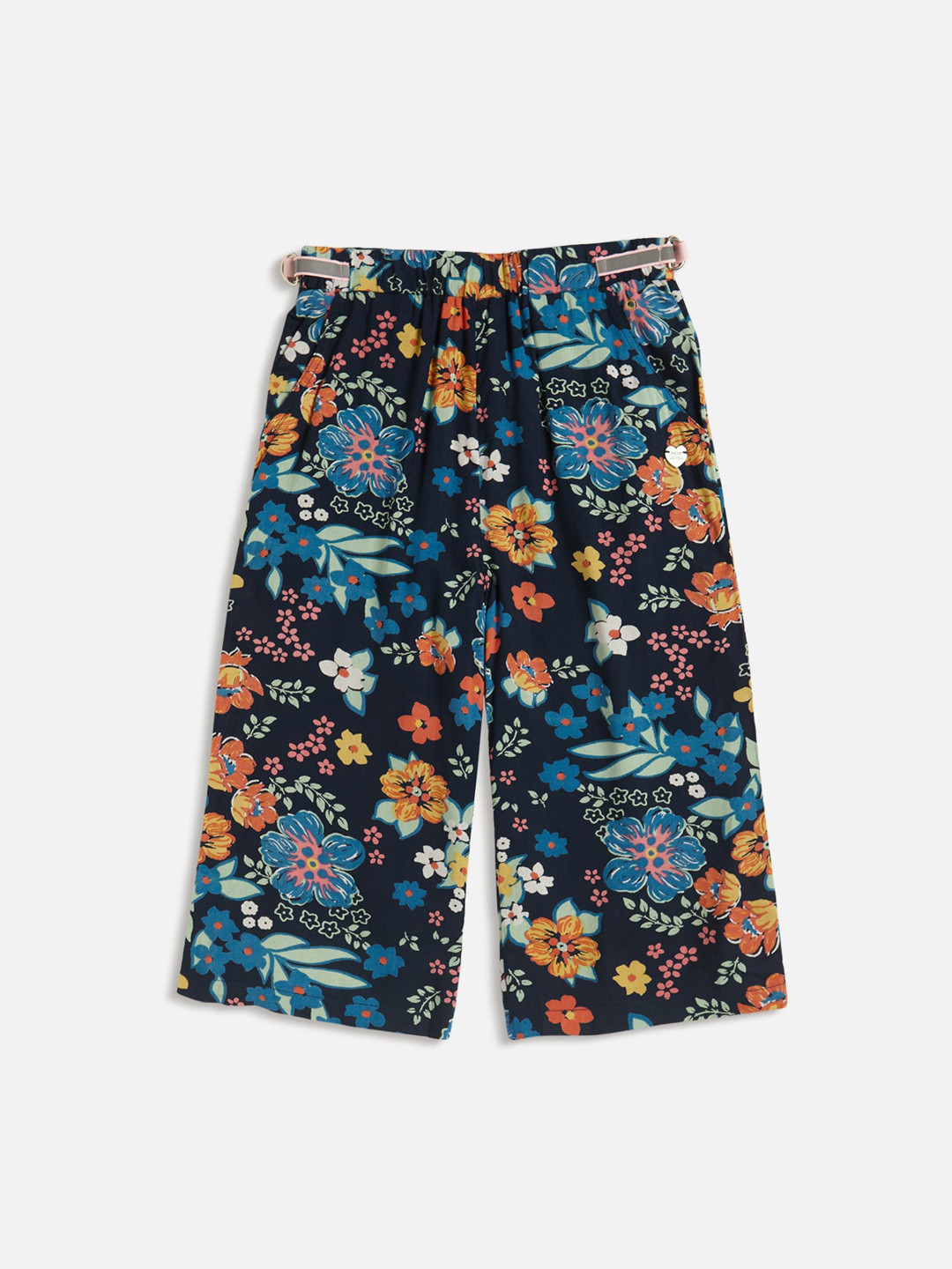 

Pepe Jeans Girls Navy Blue Regular Fit Cotton Printed Culottes