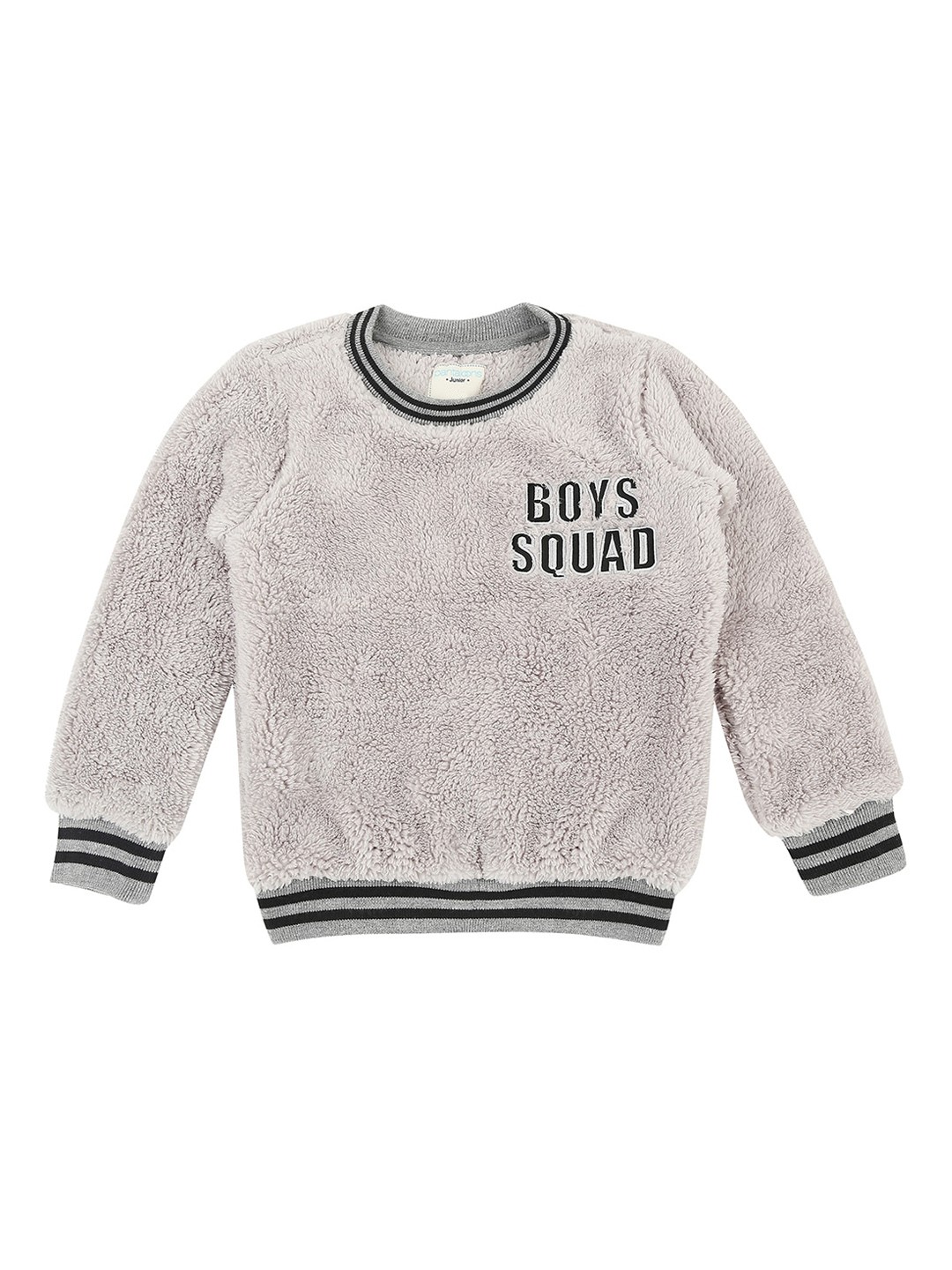 

Pantaloons Junior Boys Grey Embroidered Pullover Sweater