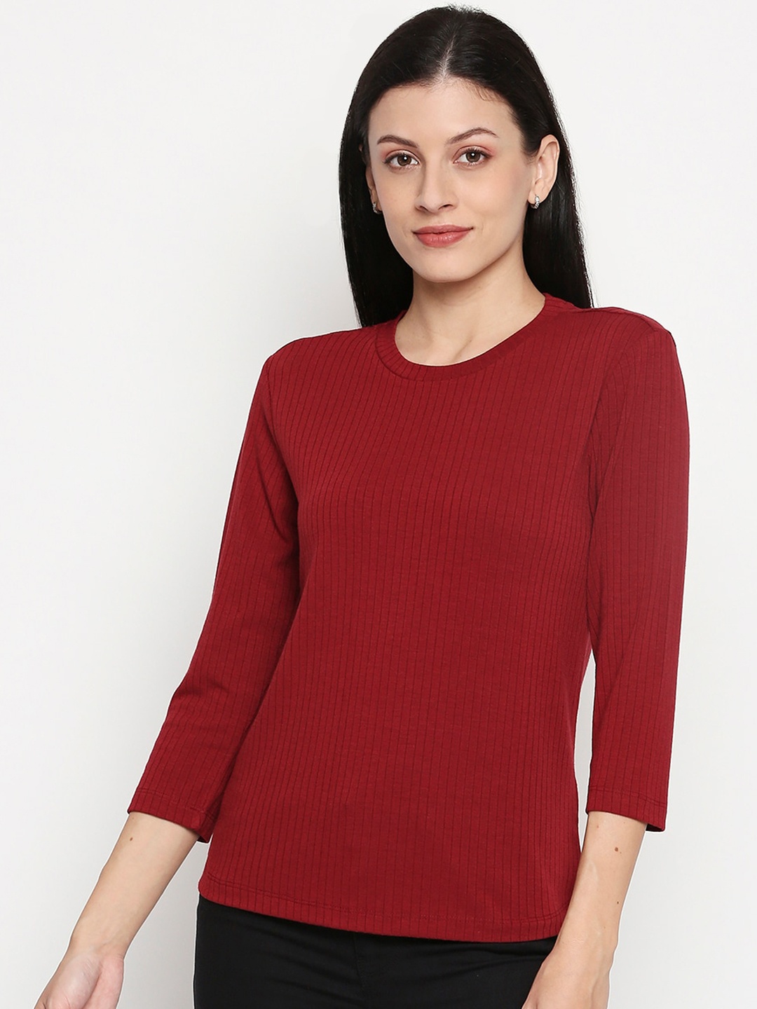 

Honey by Pantaloons Women Red Solid Top