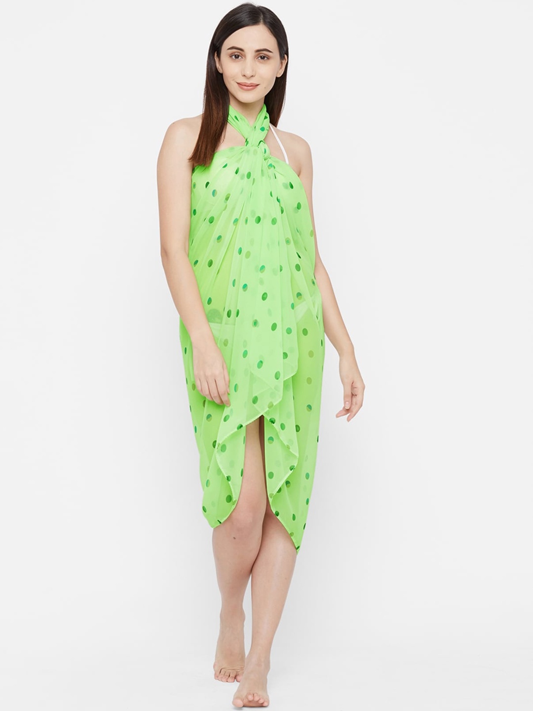 

Mirchi Fashion Women Green Printed Sarong