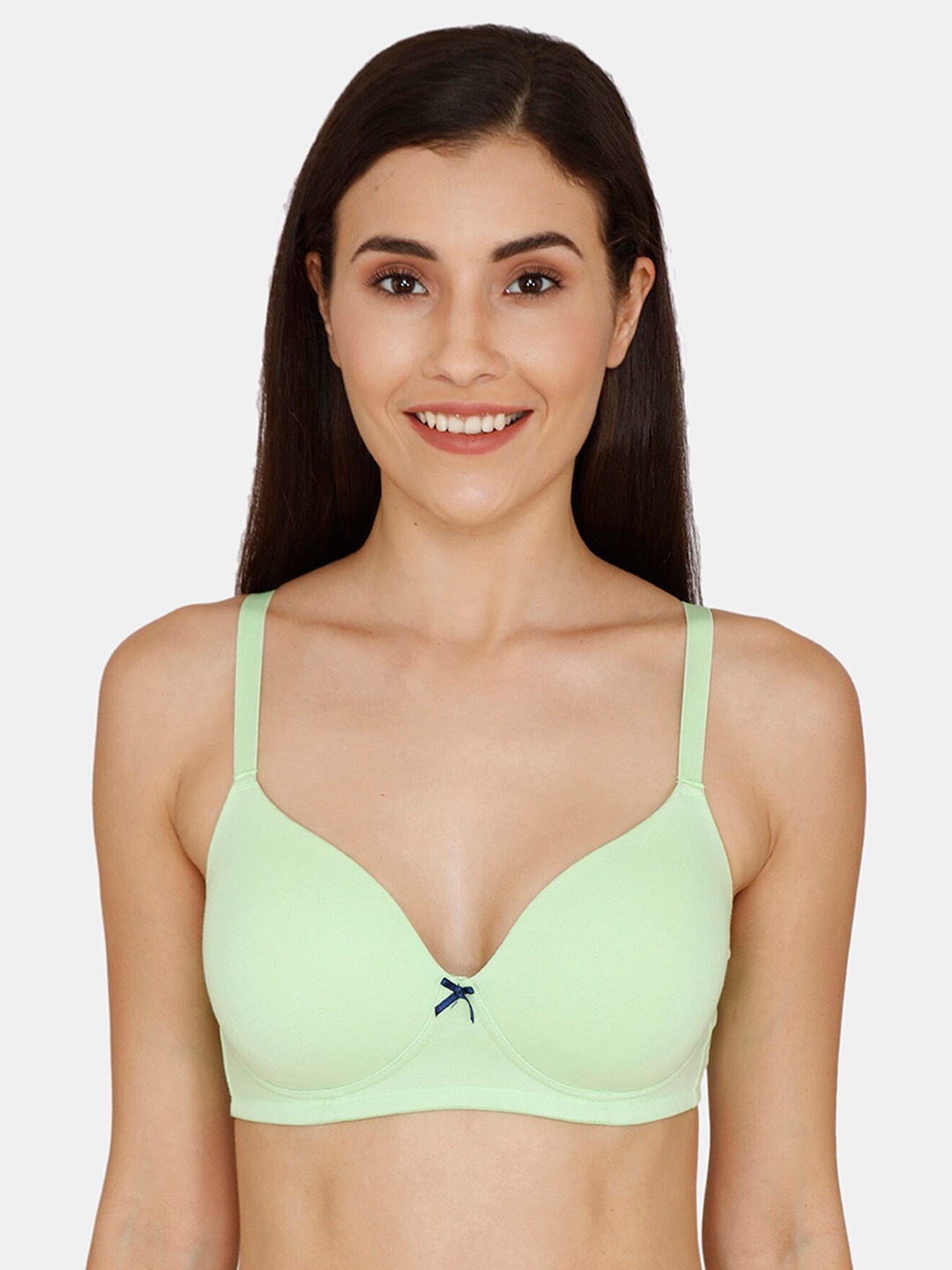 

Zivame Women Green Solid Lightly-Padded Non-Wired T-Shirt Bra ZI10RMFASHA